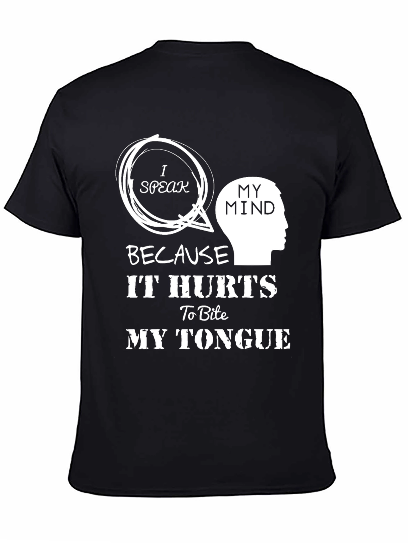 I Speak My Mind Graphic T-Shirt - Black