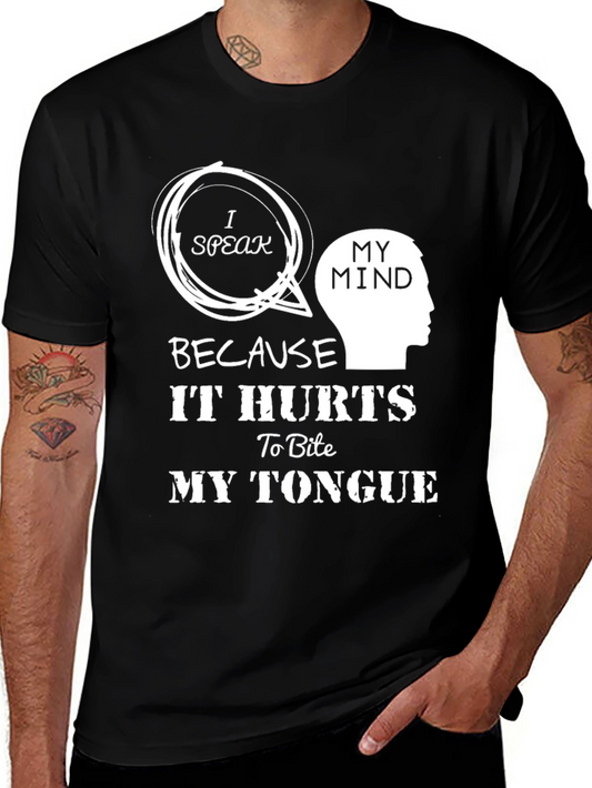 I Speak My Mind Graphic T-Shirt - Black