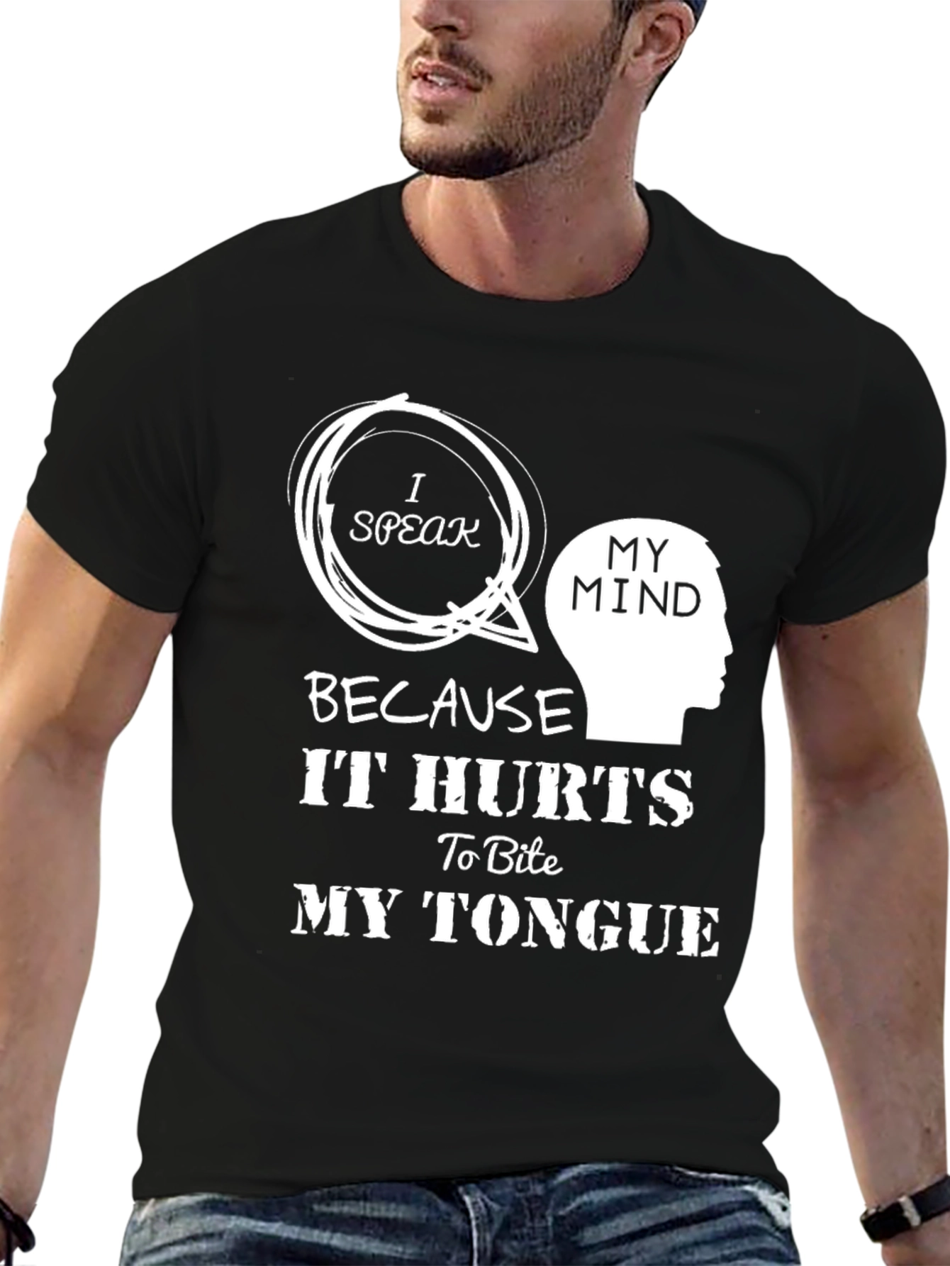 I Speak My Mind Graphic T-Shirt - Black