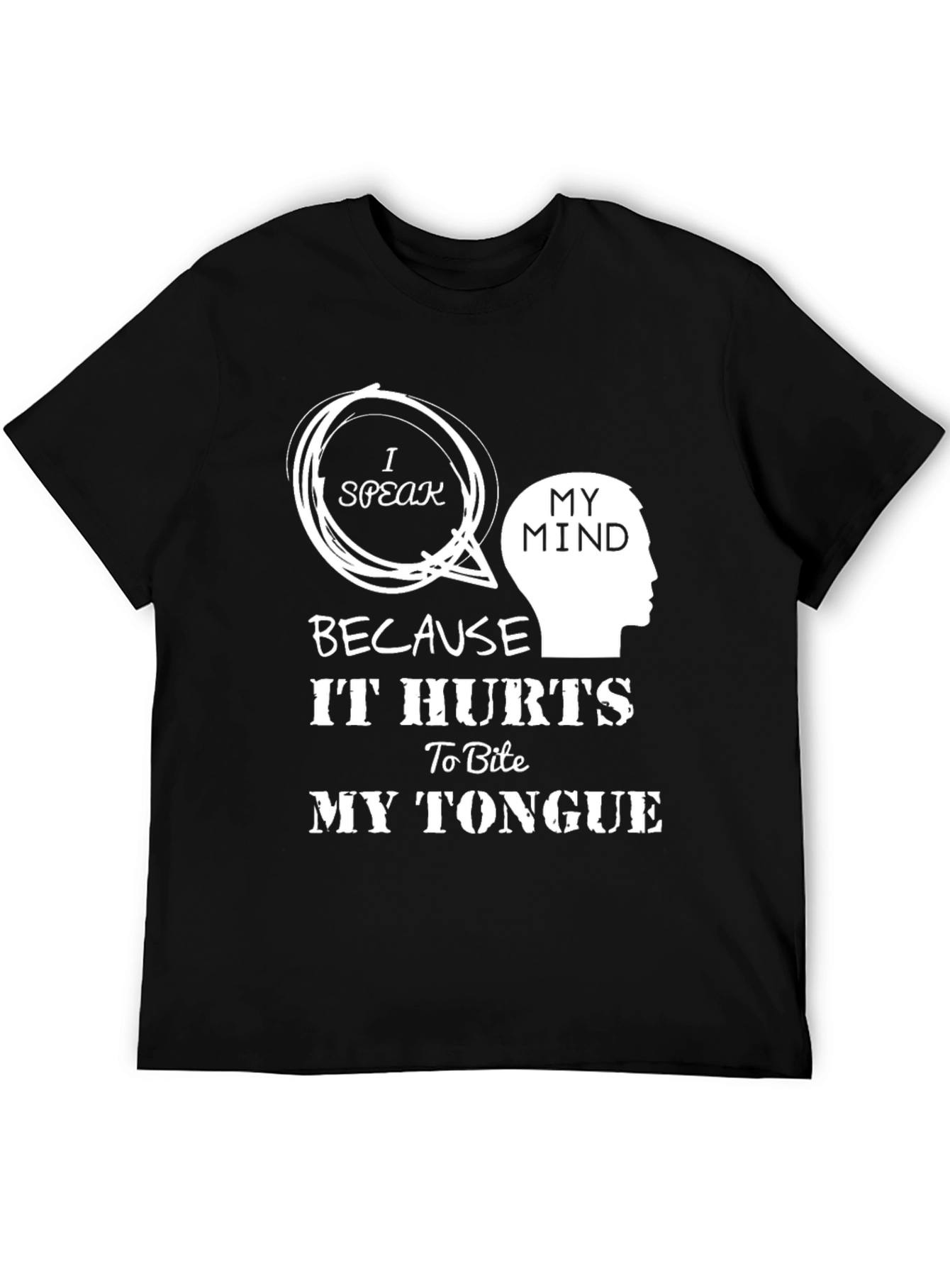 I Speak My Mind Graphic T-Shirt - Black