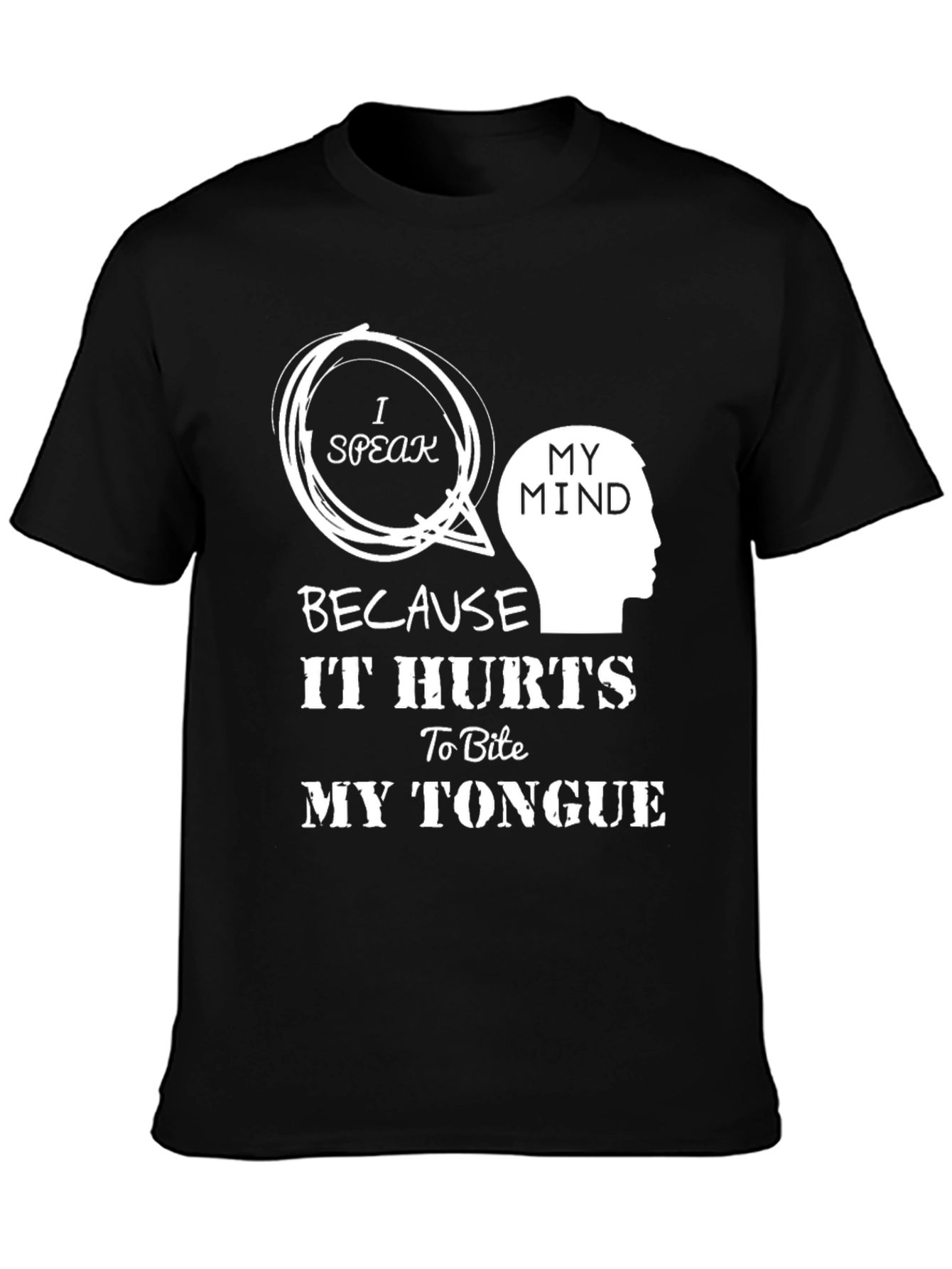 I Speak My Mind Graphic T-Shirt - Black