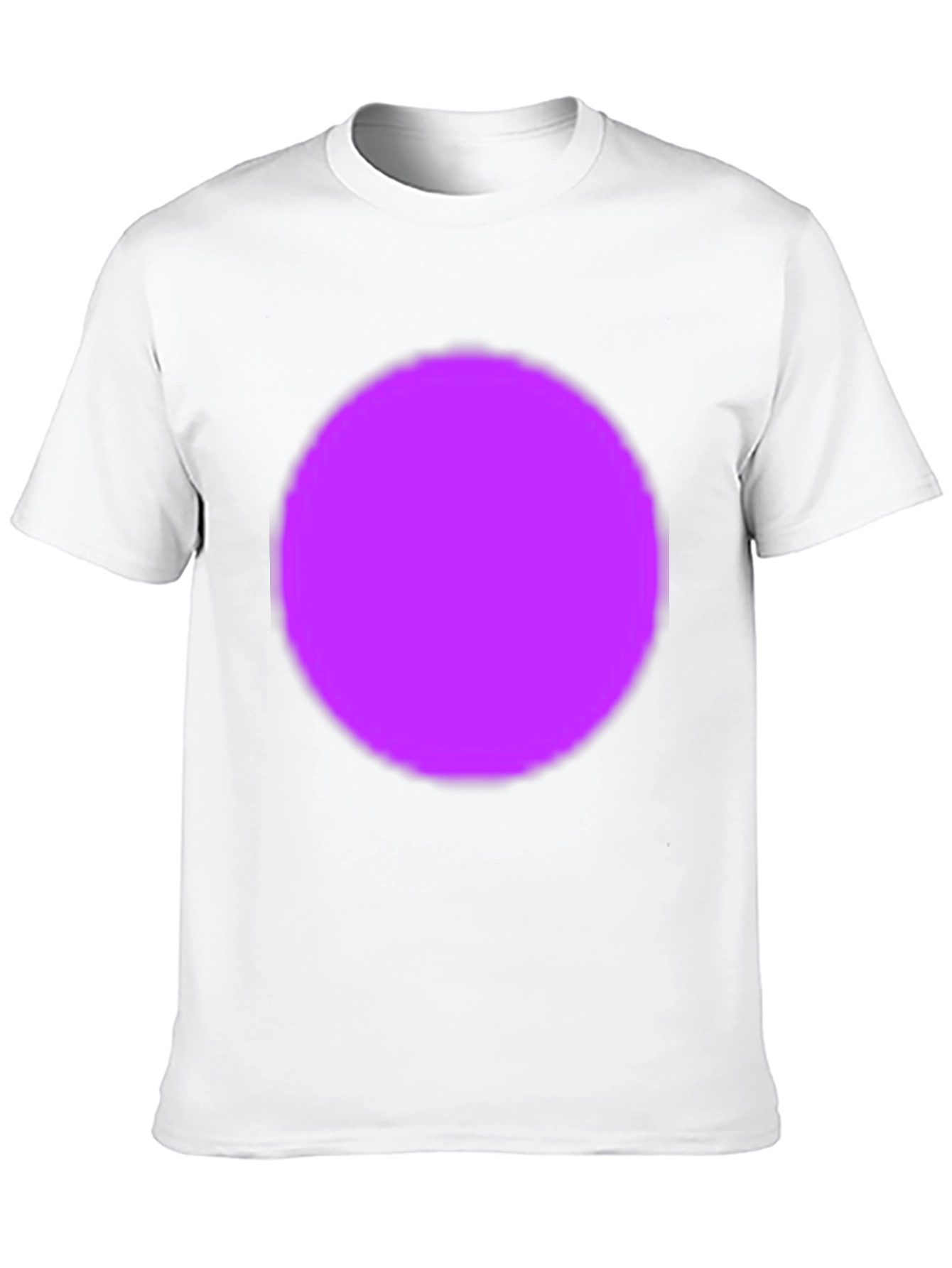 Bold Black T-Shirt with Vibrant Purple Circle