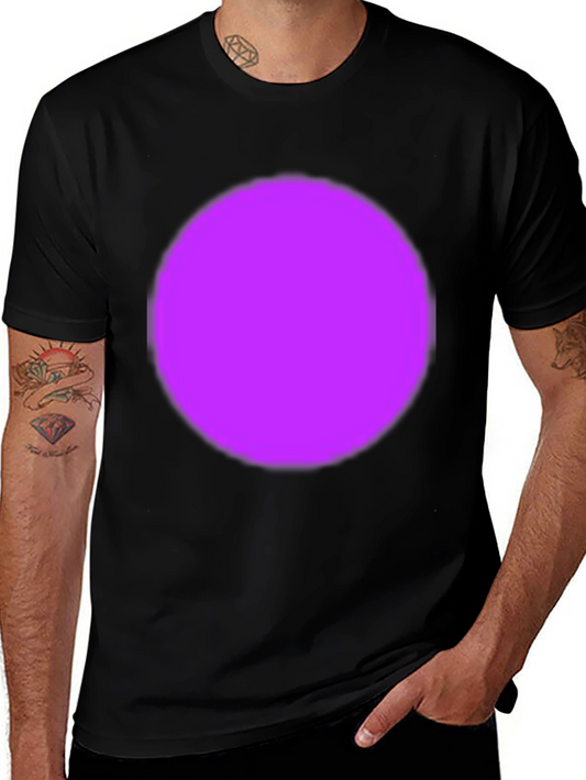 Bold Black T-Shirt with Vibrant Purple Circle