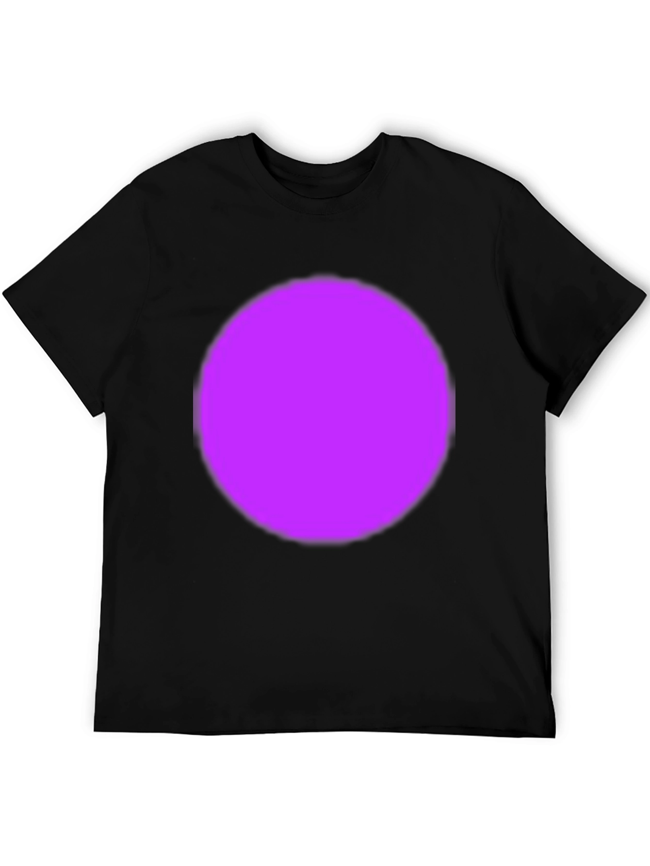 Bold Black T-Shirt with Vibrant Purple Circle