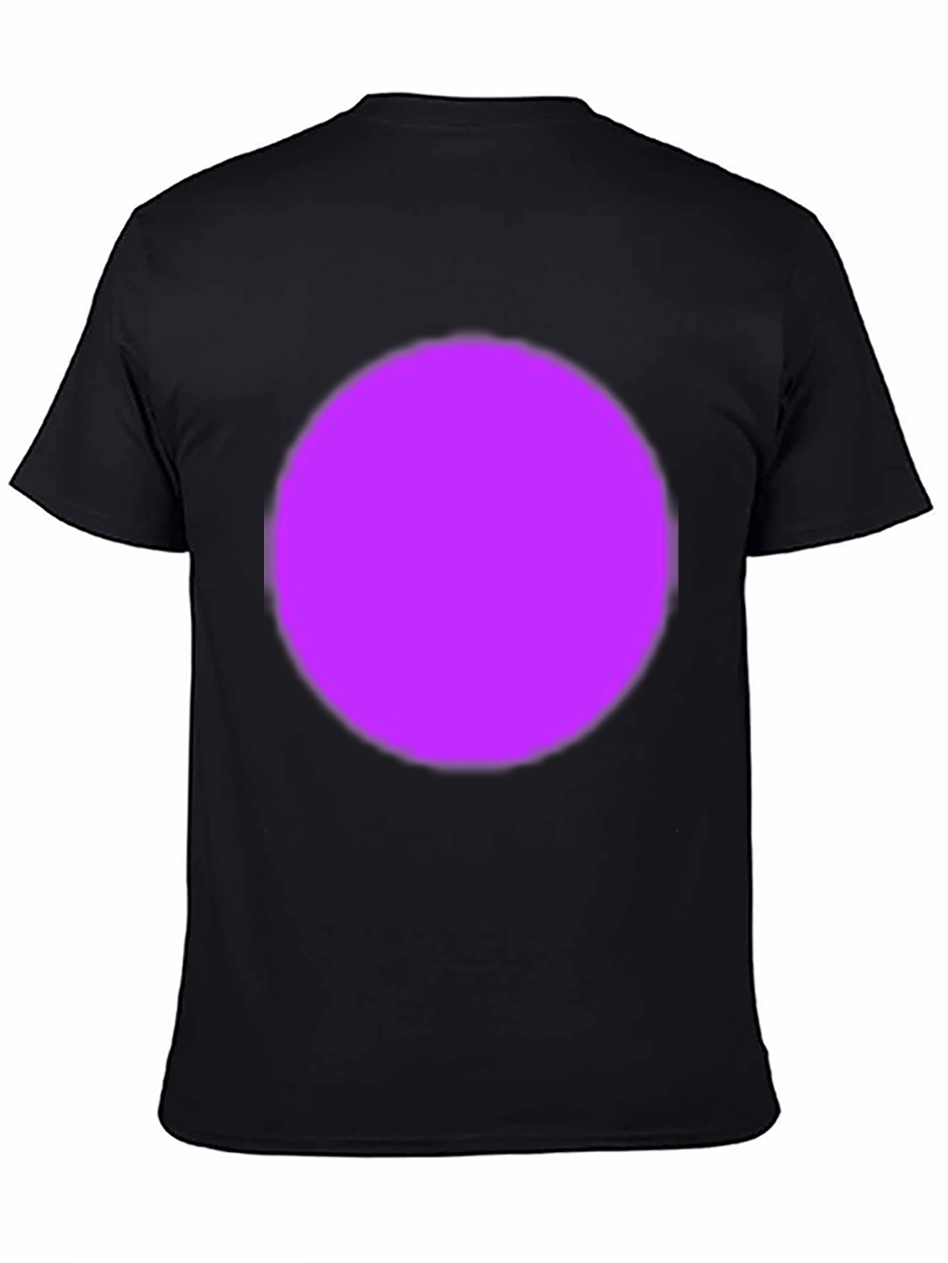 Bold Black T-Shirt with Vibrant Purple Circle