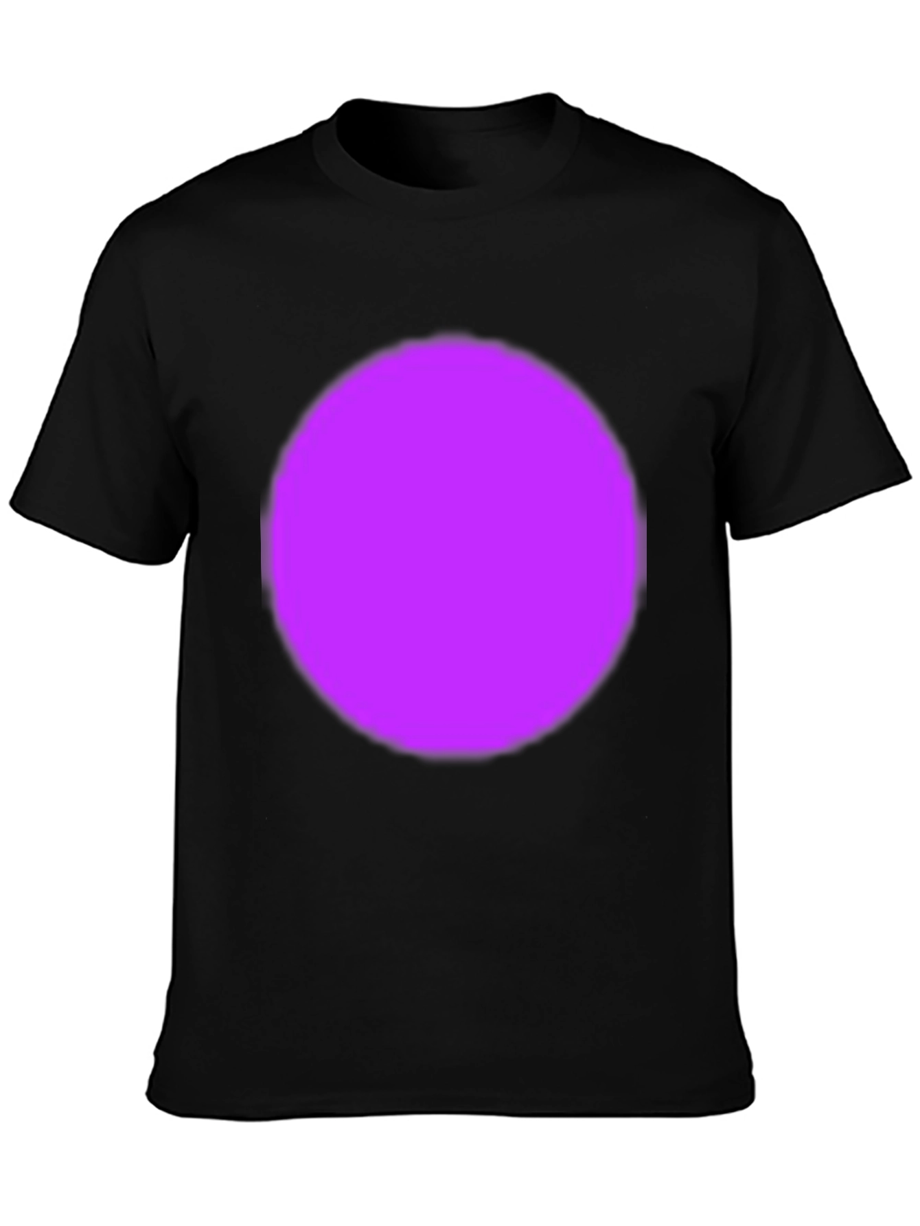 Bold Black T-Shirt with Vibrant Purple Circle