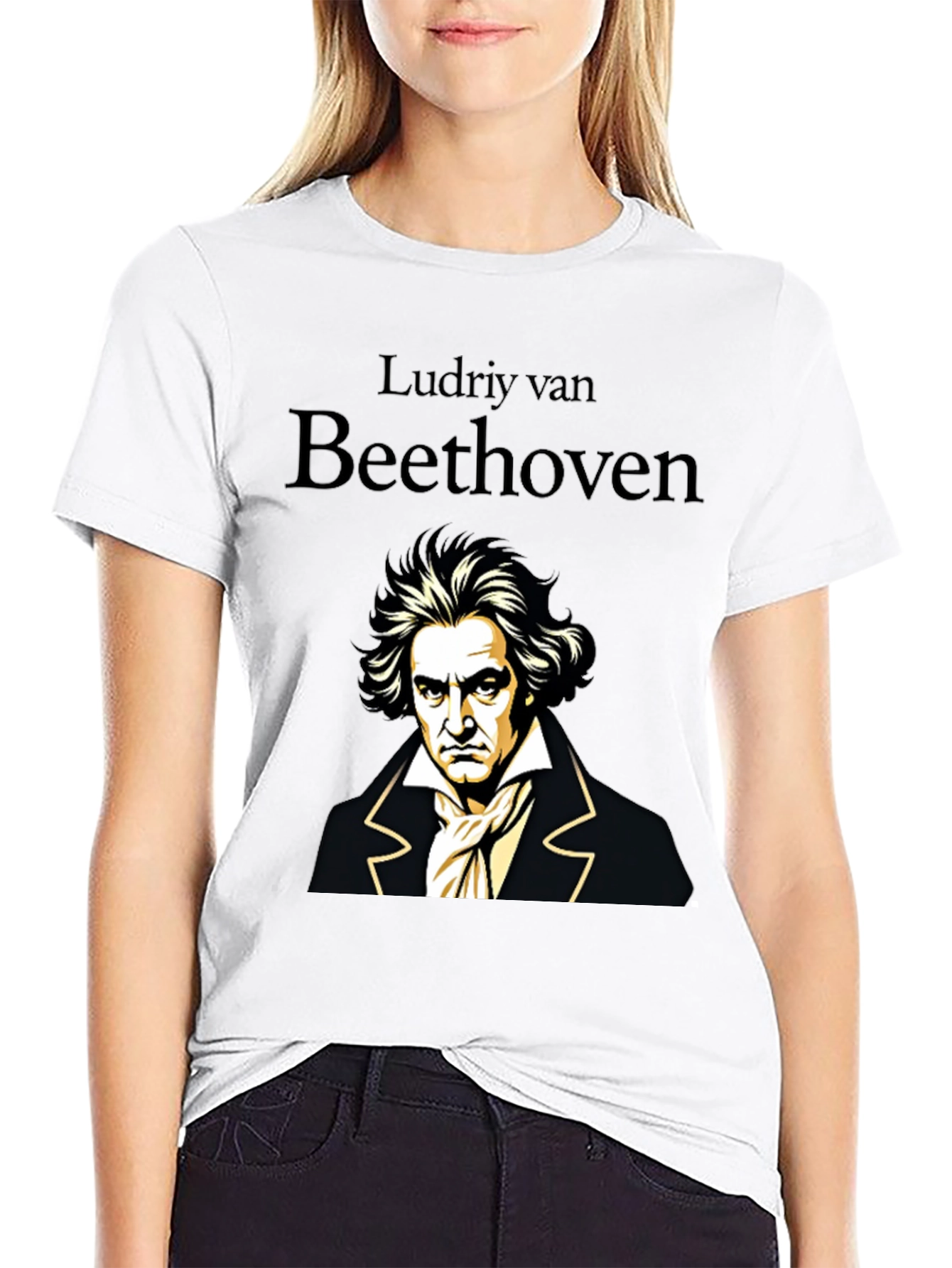 Ludwig van Beethoven Portrait Graphic T-Shirt