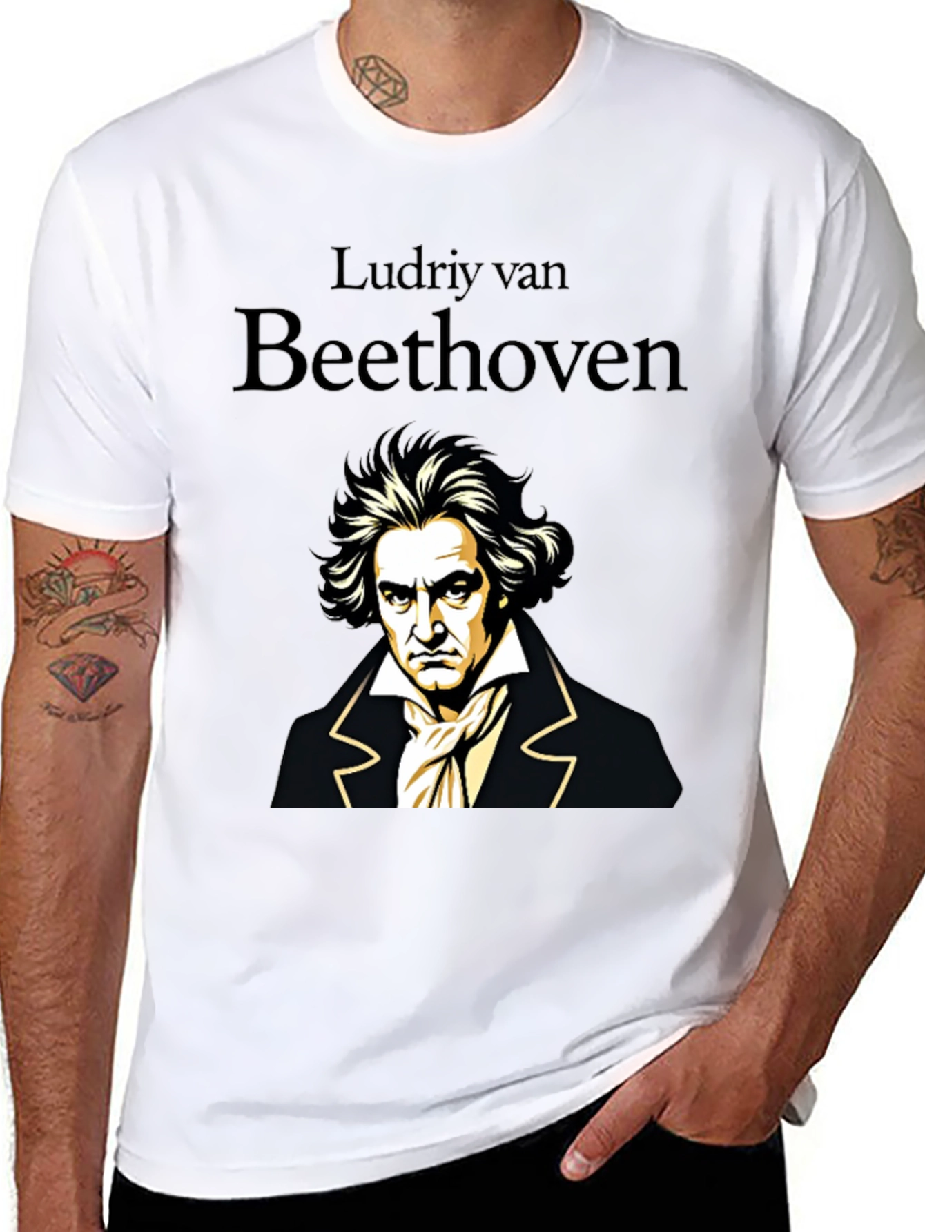 Ludwig van Beethoven Portrait Graphic T-Shirt
