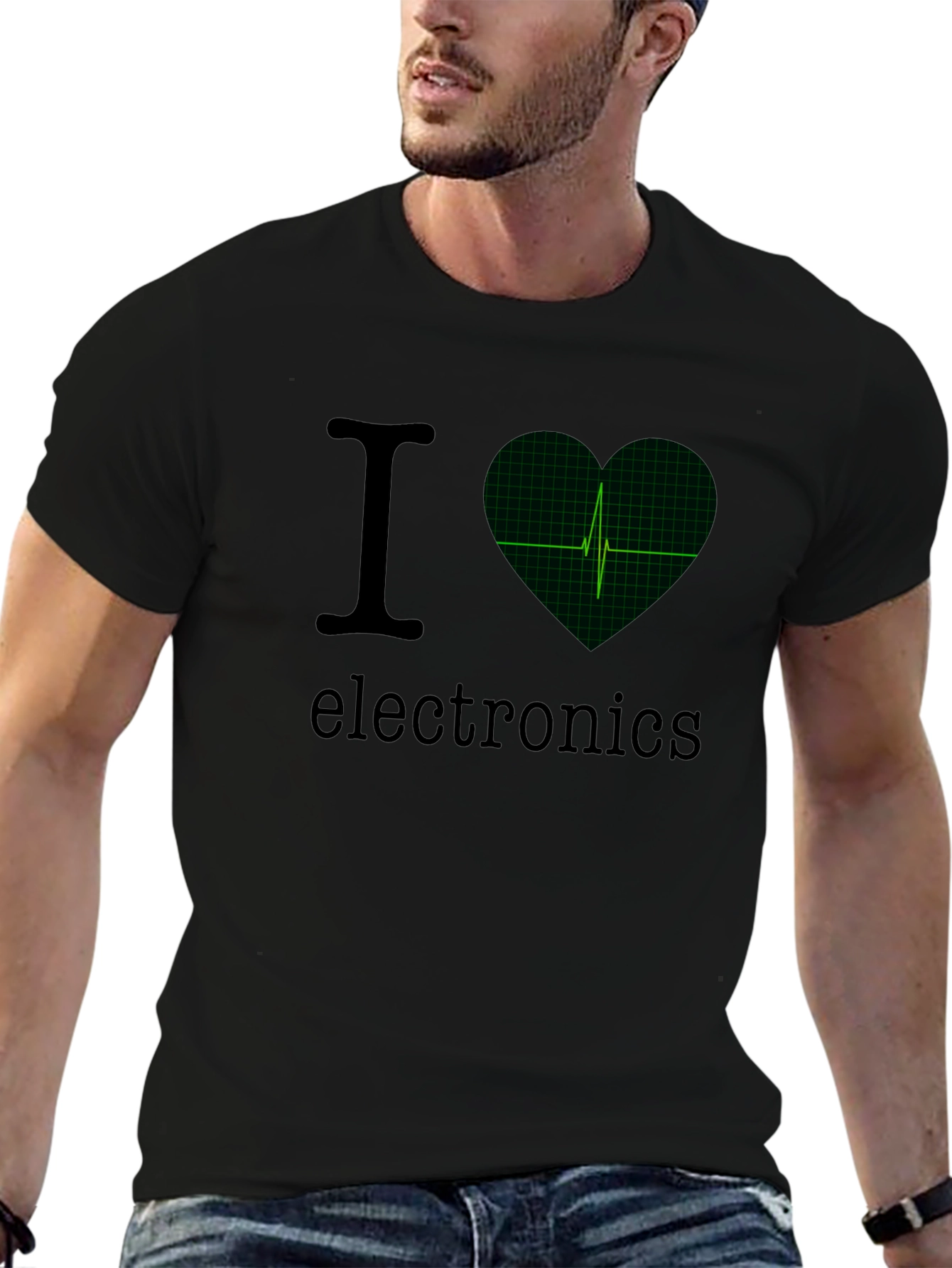 I Heart Electronics T-Shirt - Black