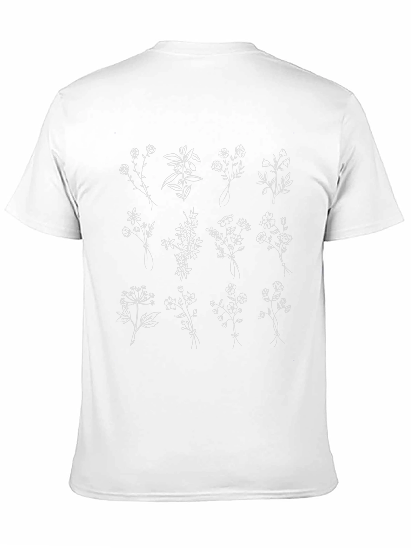 Botanical Sketch T-Shirt - Minimalist Design