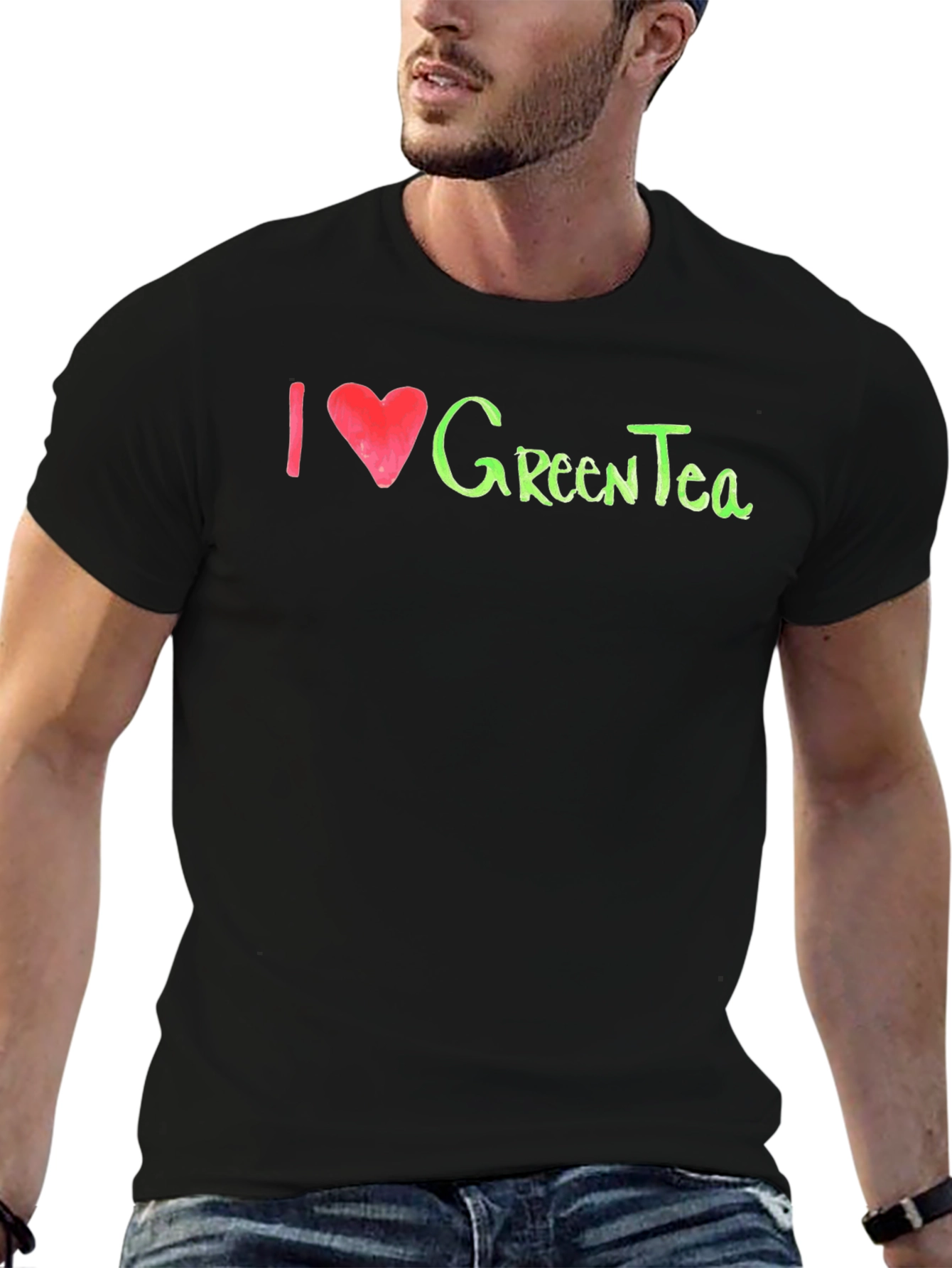 I Love Green Tea T-Shirt - Soft Cotton Blend