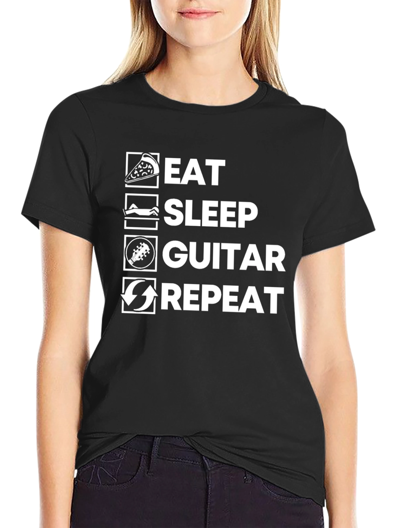 Eat Sleep Guitar Repeat T-Shirt