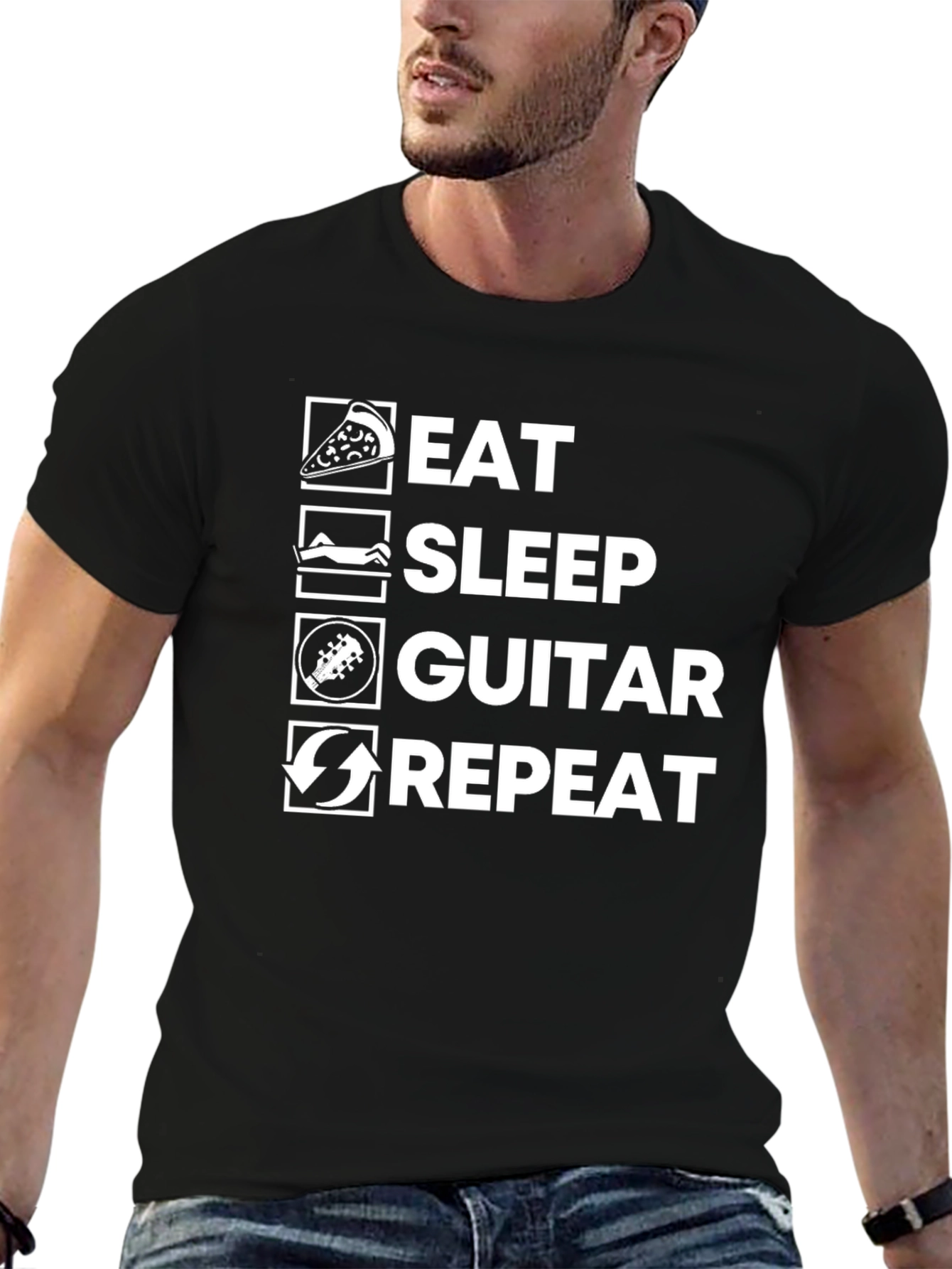 Eat Sleep Guitar Repeat T-Shirt
