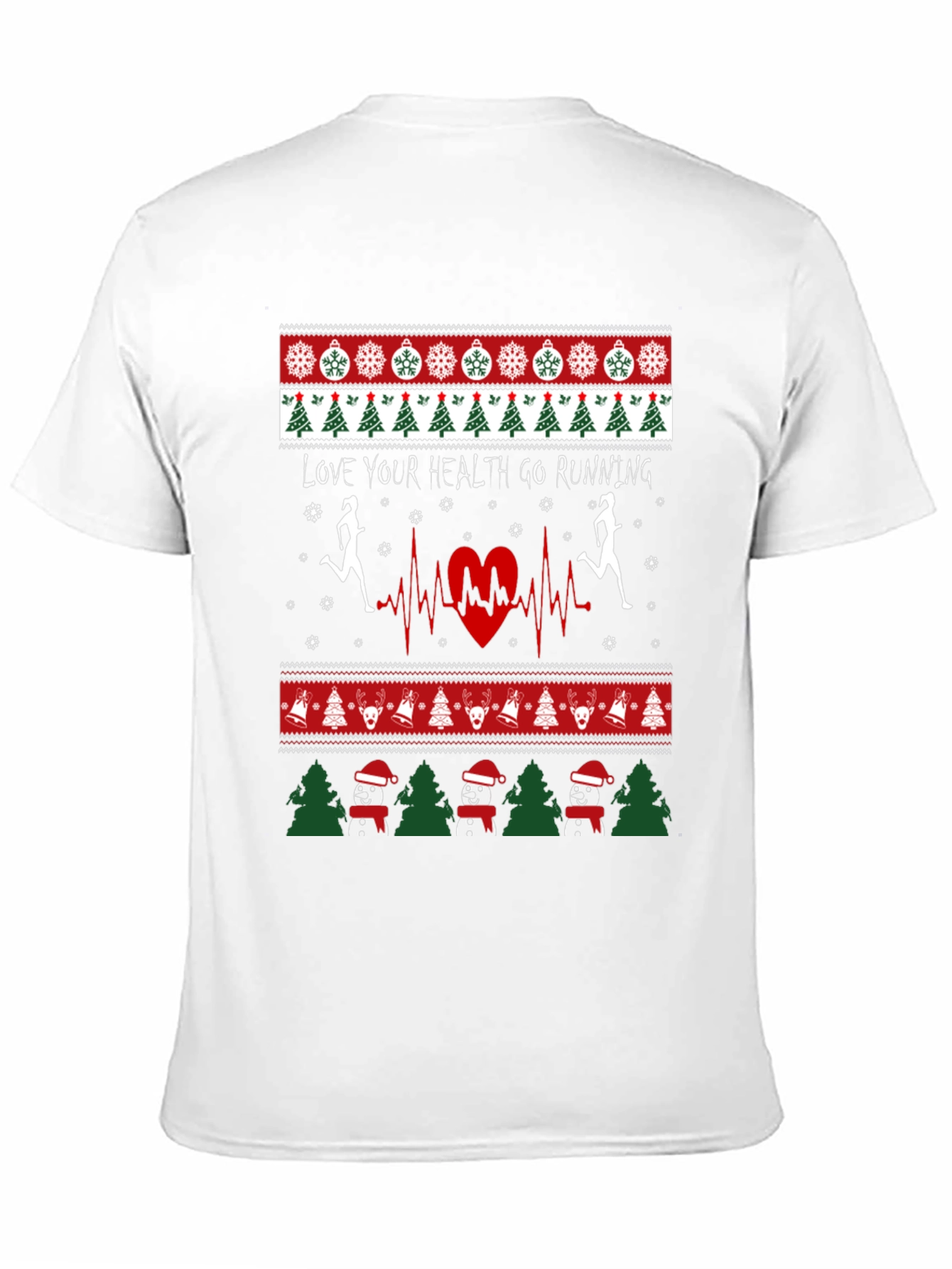 Holiday Running T-Shirt - Love Your Health Ugly Xmas