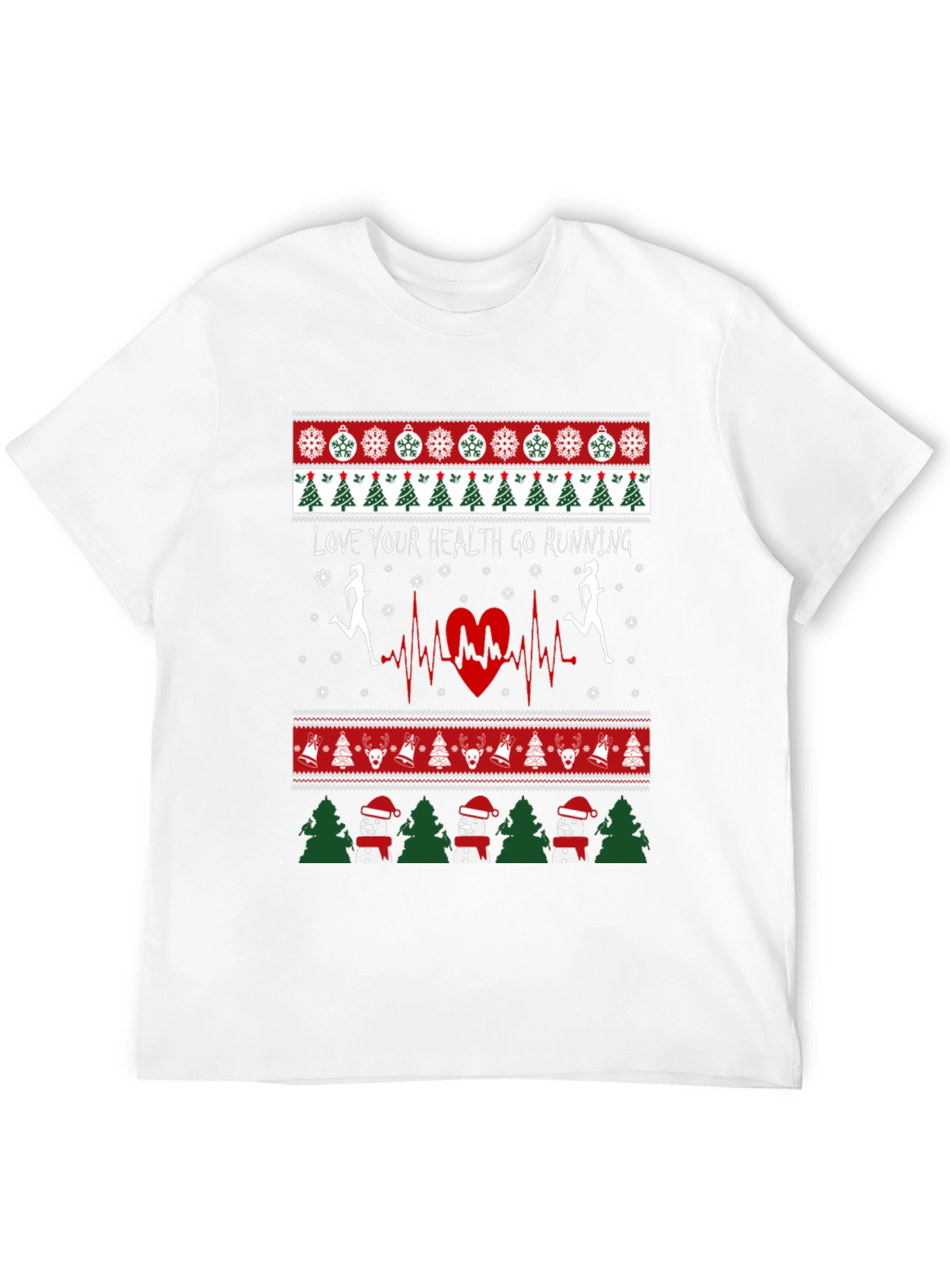 Holiday Running T-Shirt - Love Your Health Ugly Xmas