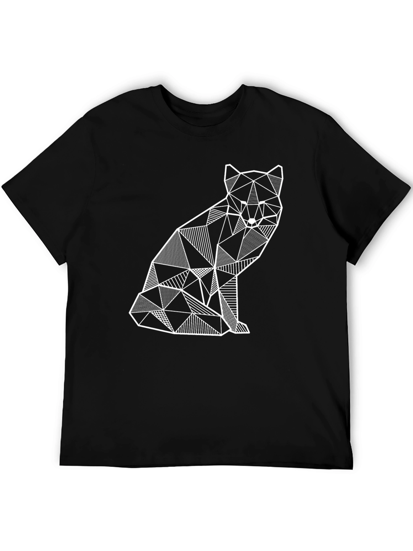 Geometric Fox Graphic T-Shirt - Modern Art Tee