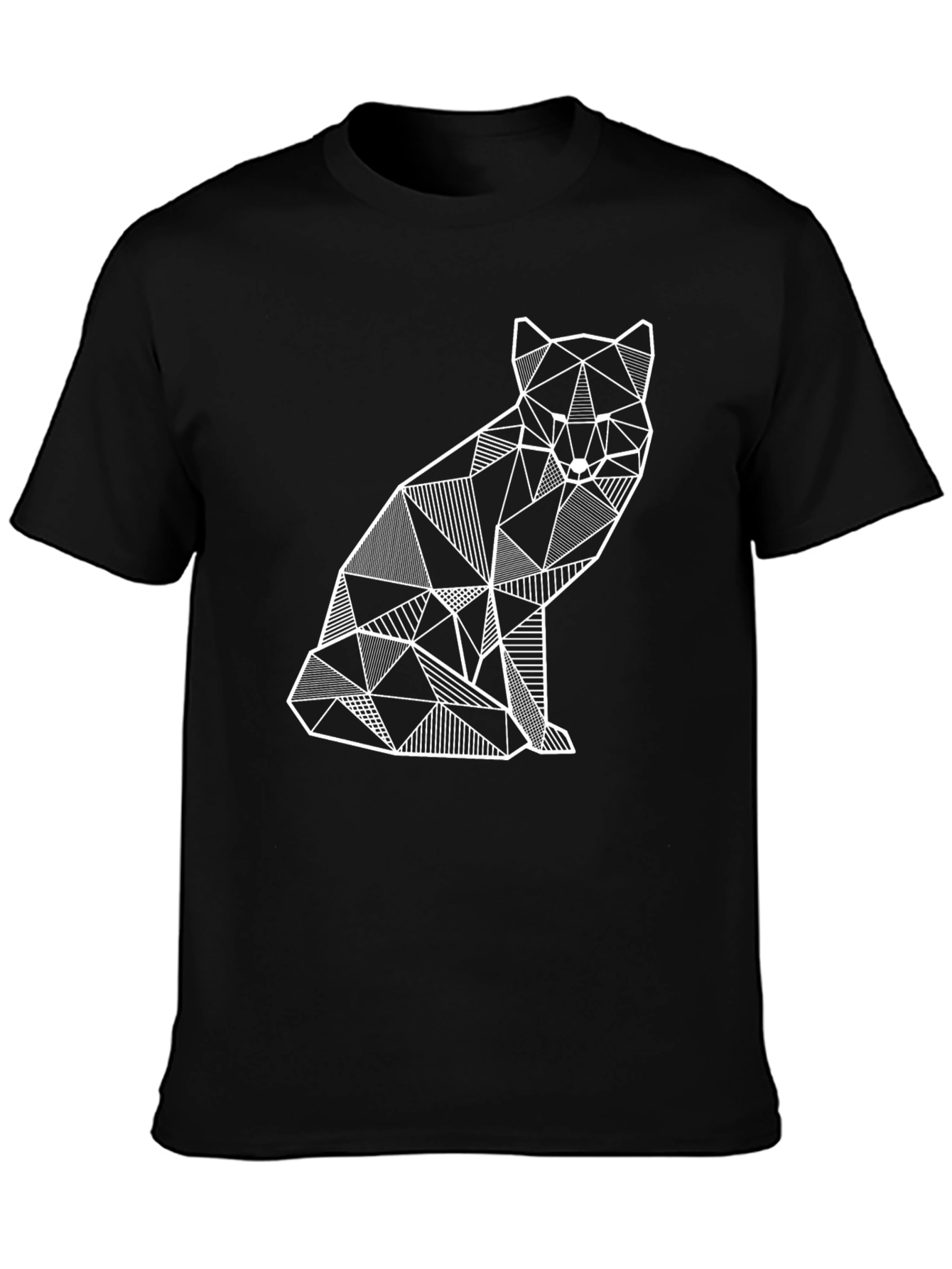 Geometric Fox Graphic T-Shirt - Modern Art Tee