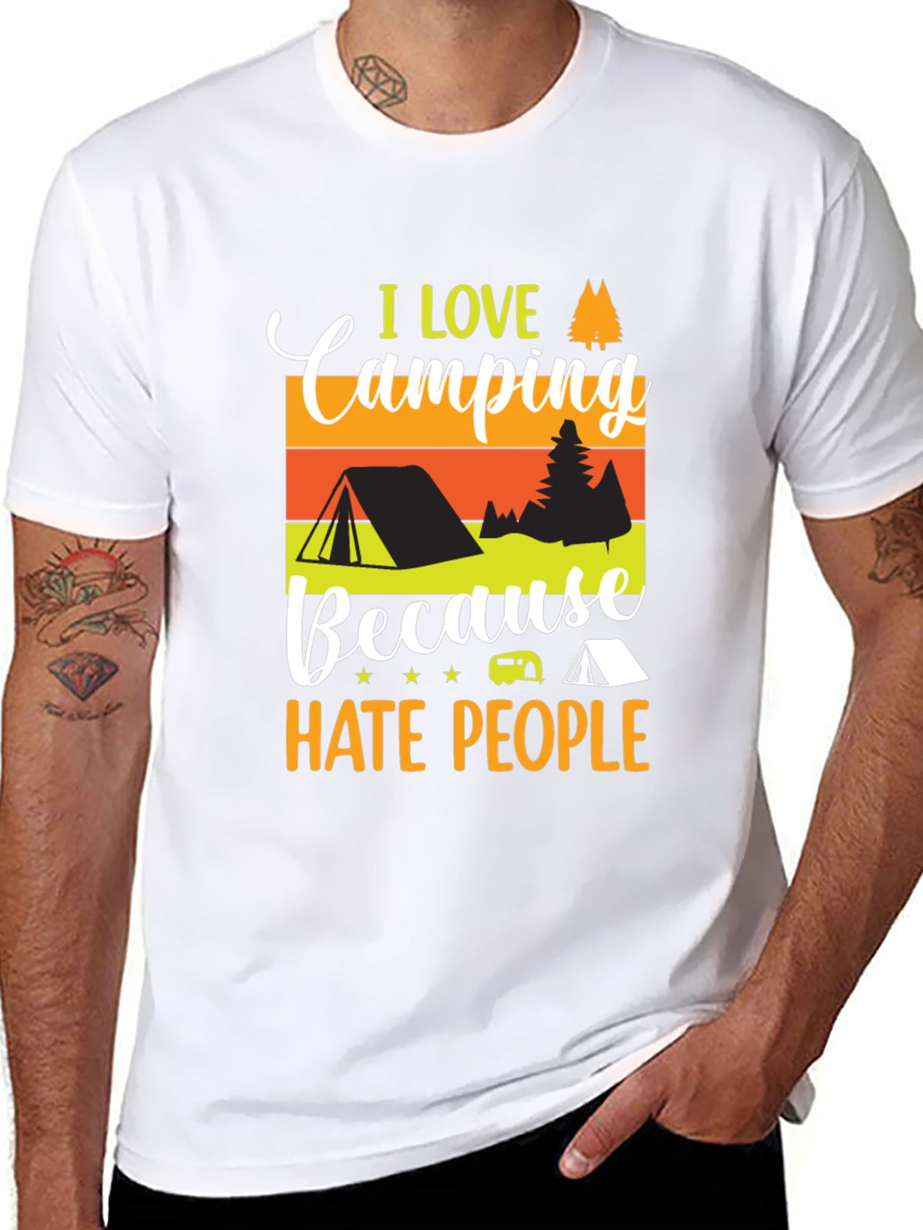 Camping Lover T-Shirt - I Hate People Tee