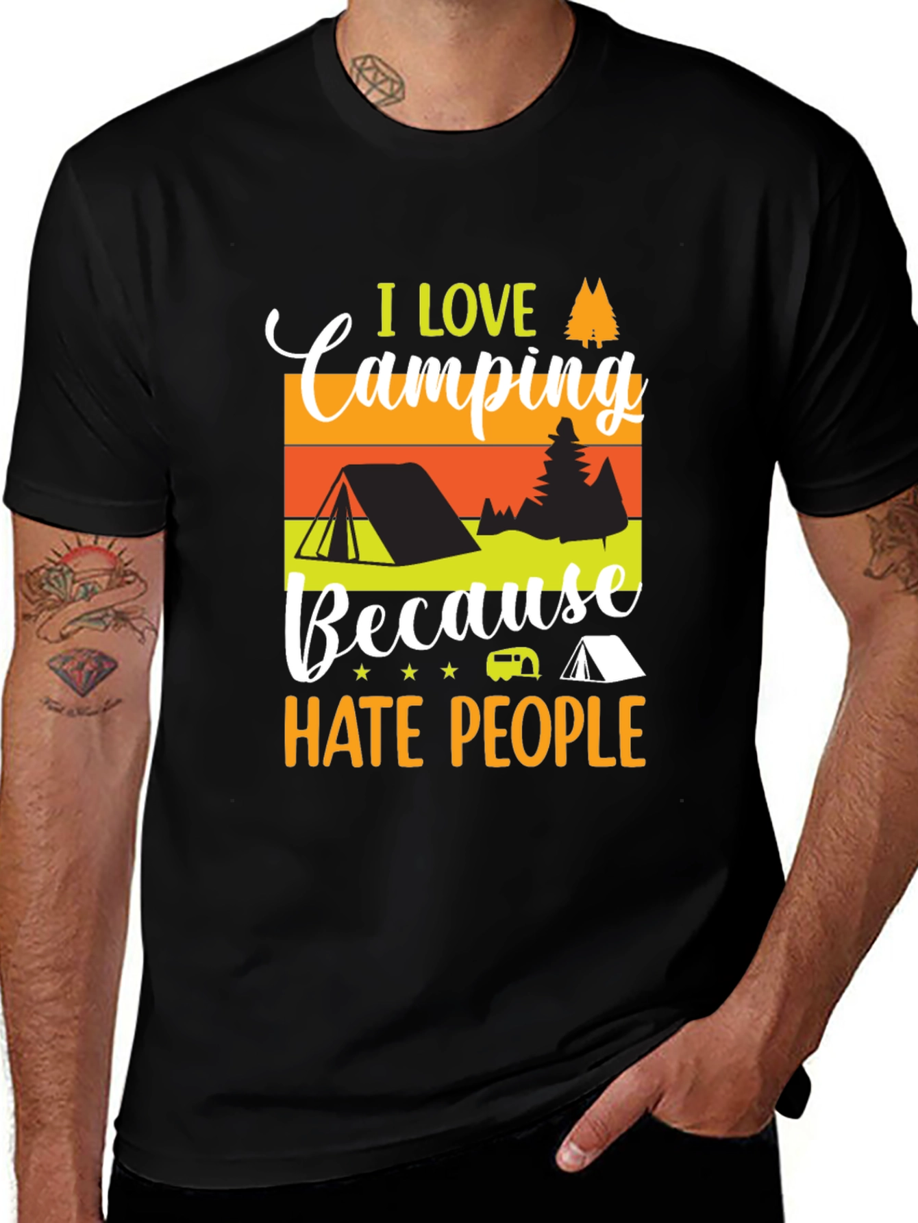 Camping Lover T-Shirt - I Hate People Tee