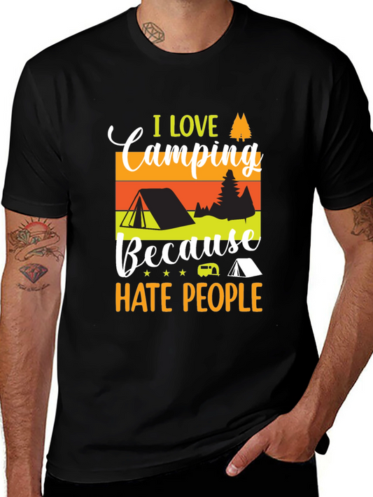 Camping Lover T-Shirt - I Hate People Tee