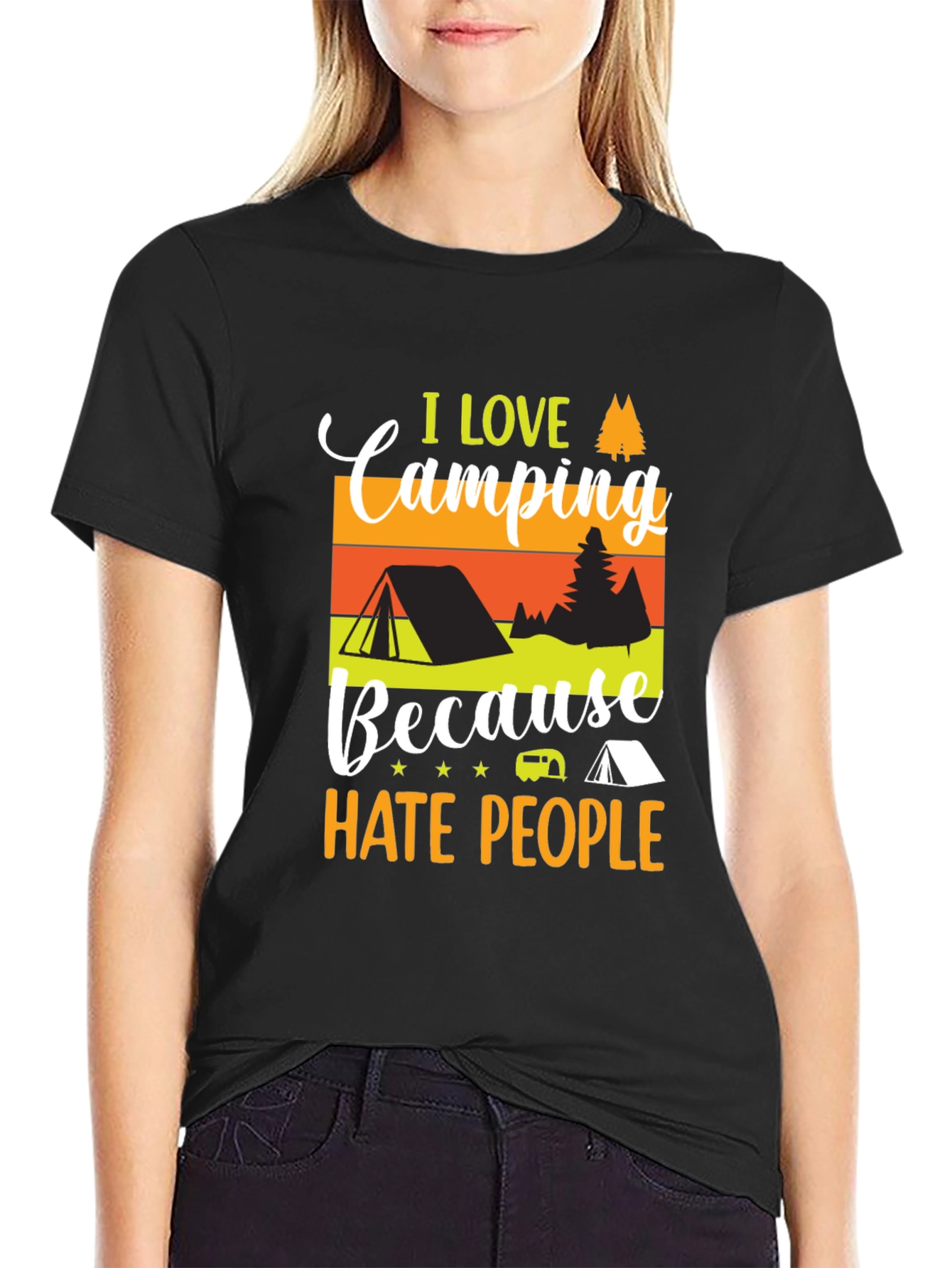 Camping Lover T-Shirt - I Hate People Tee