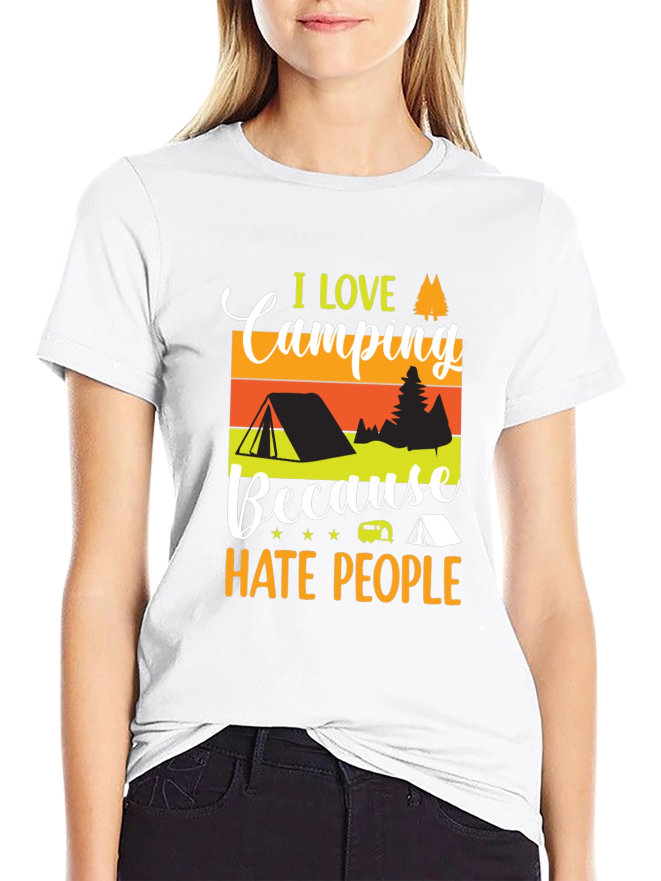Camping Lover T-Shirt - I Hate People Tee