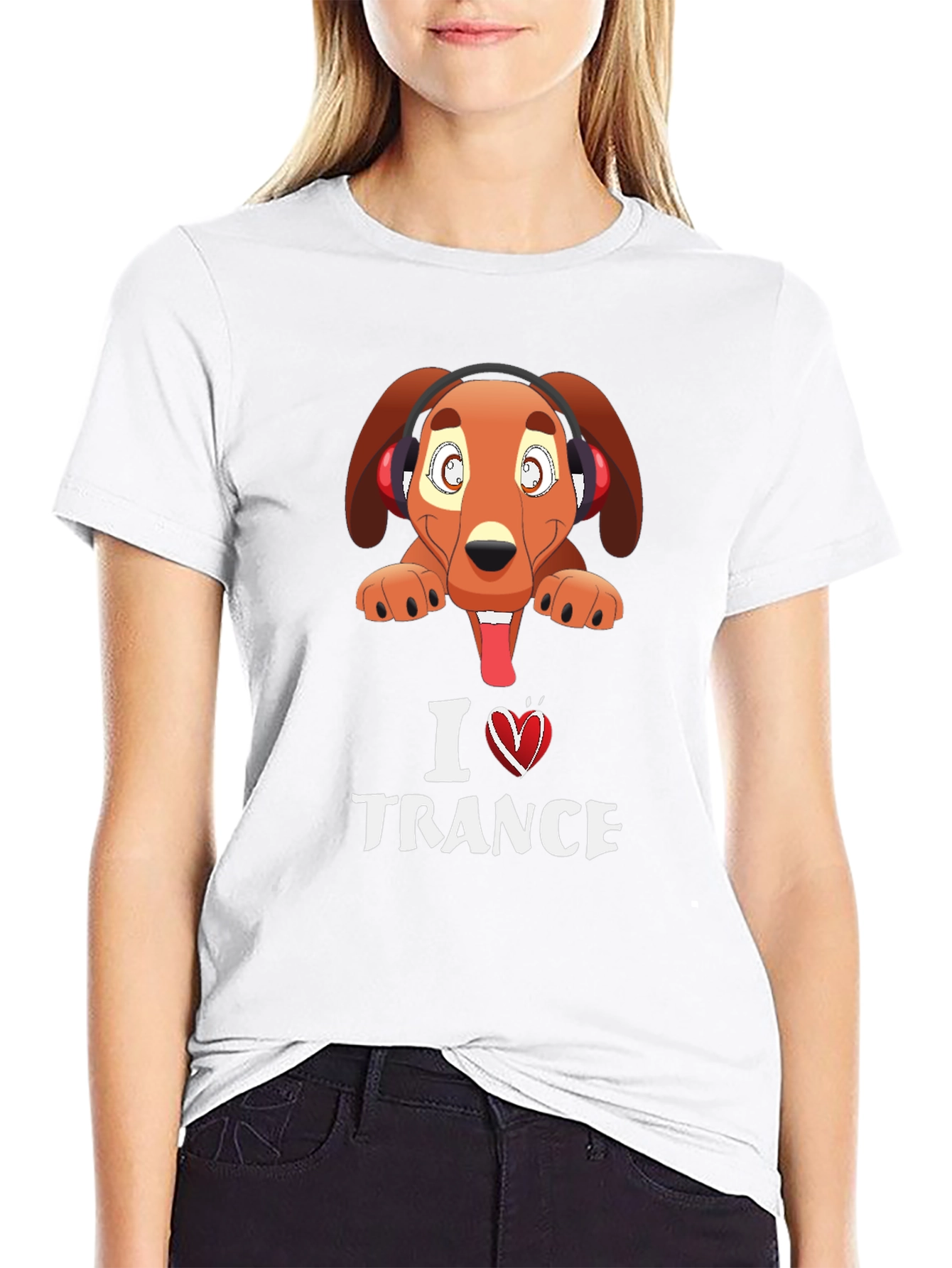 I Love Trance Dog Graphic Tee