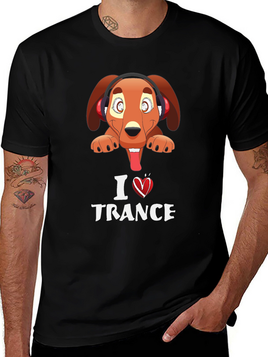 I Love Trance Dog Graphic Tee