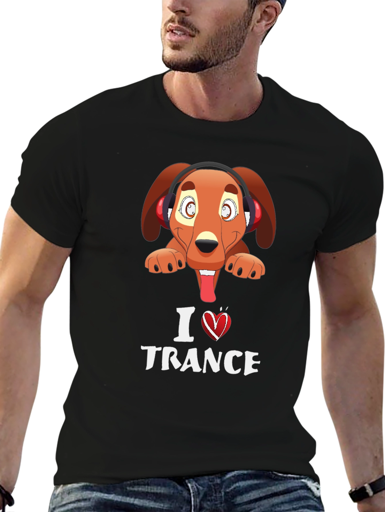 I Love Trance Dog Graphic Tee