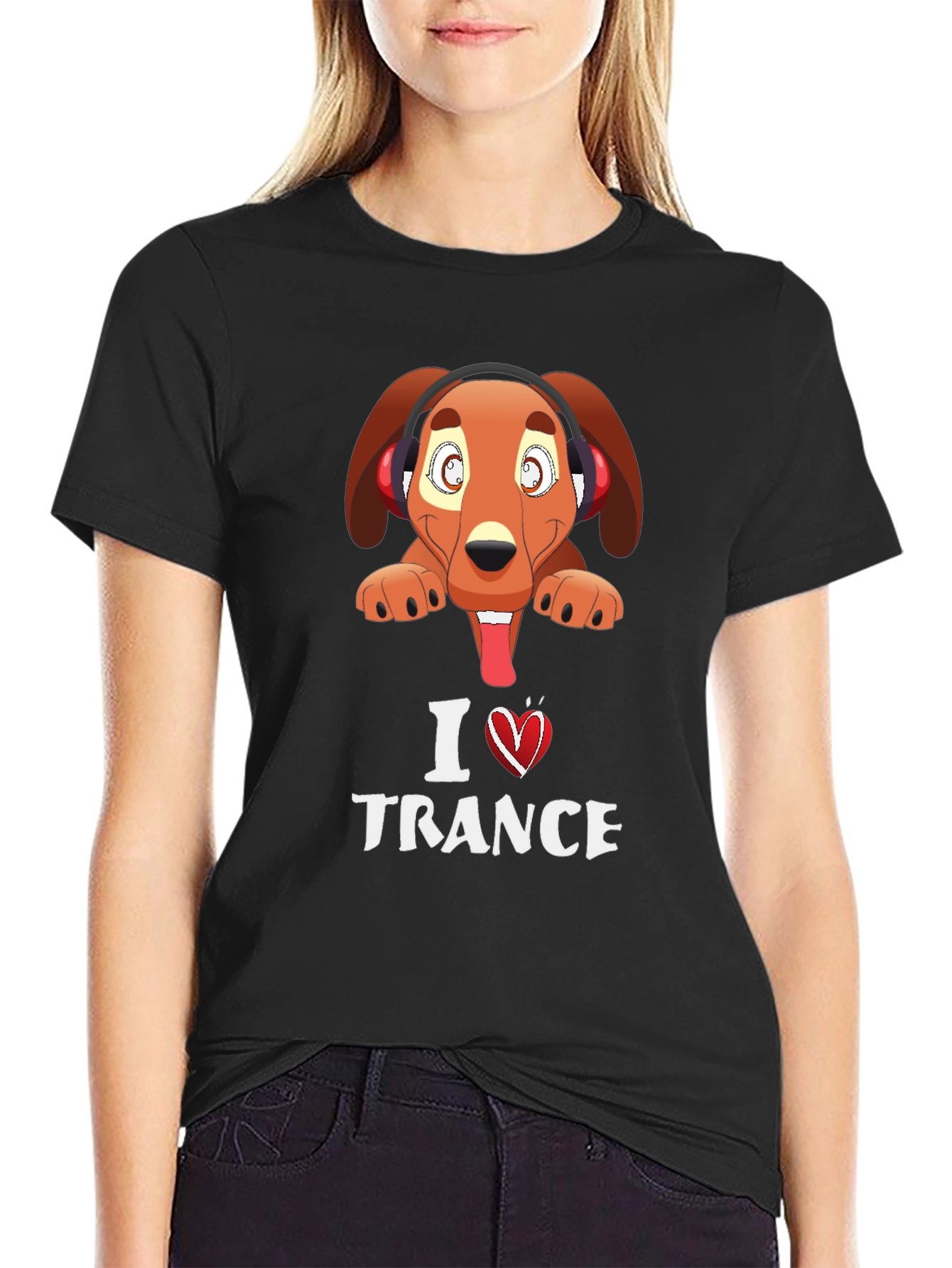 I Love Trance Dog Graphic Tee