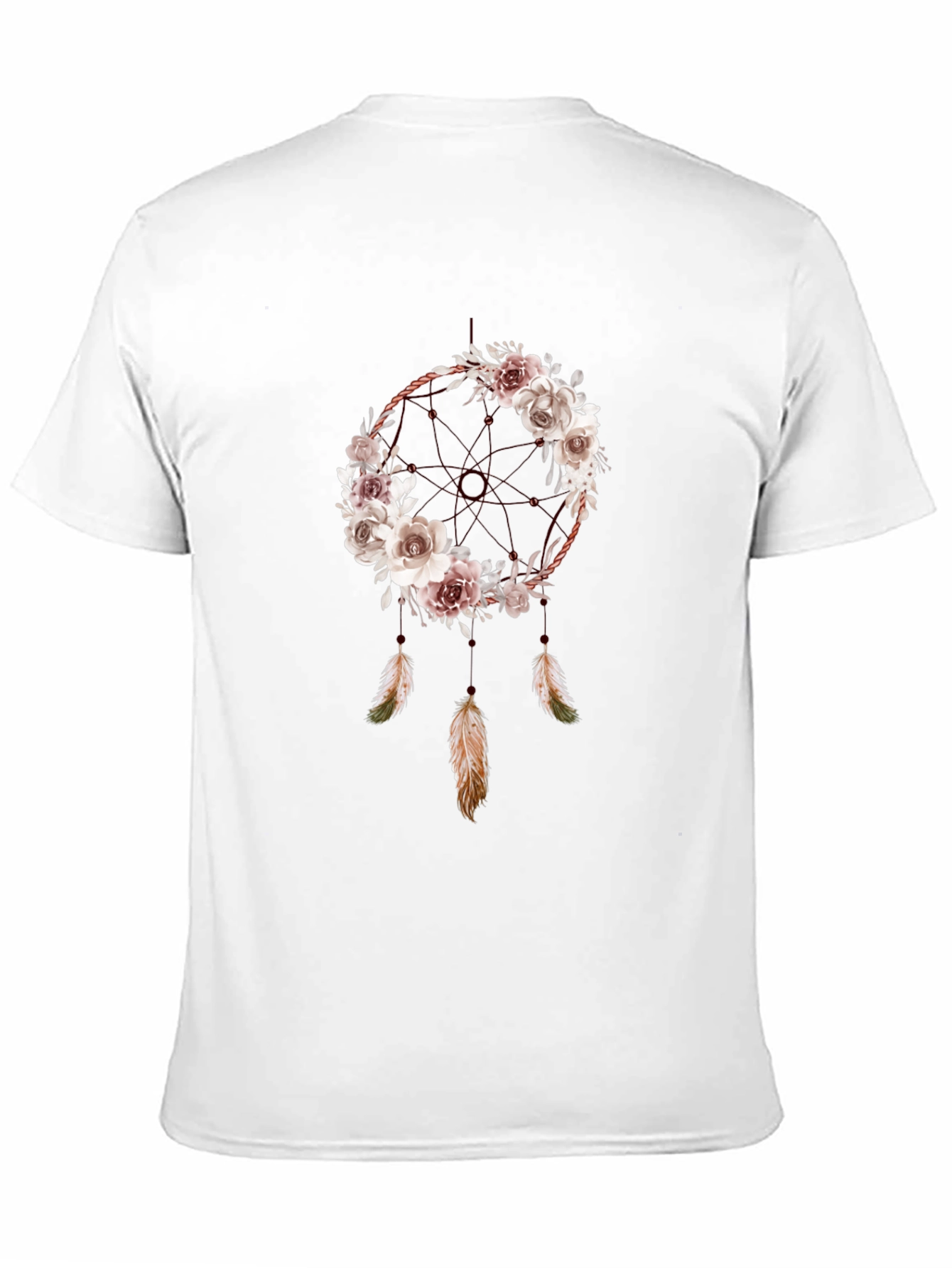 Floral Dreamcatcher Graphic T-Shirt - Boho Style