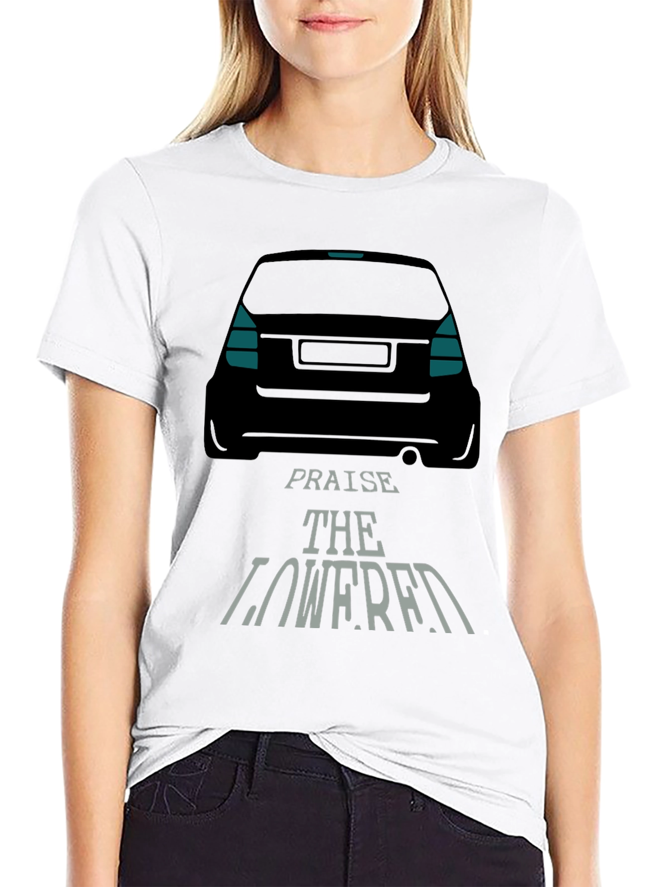 Praise the Lowered Car Enthusiast Black T-Shirt