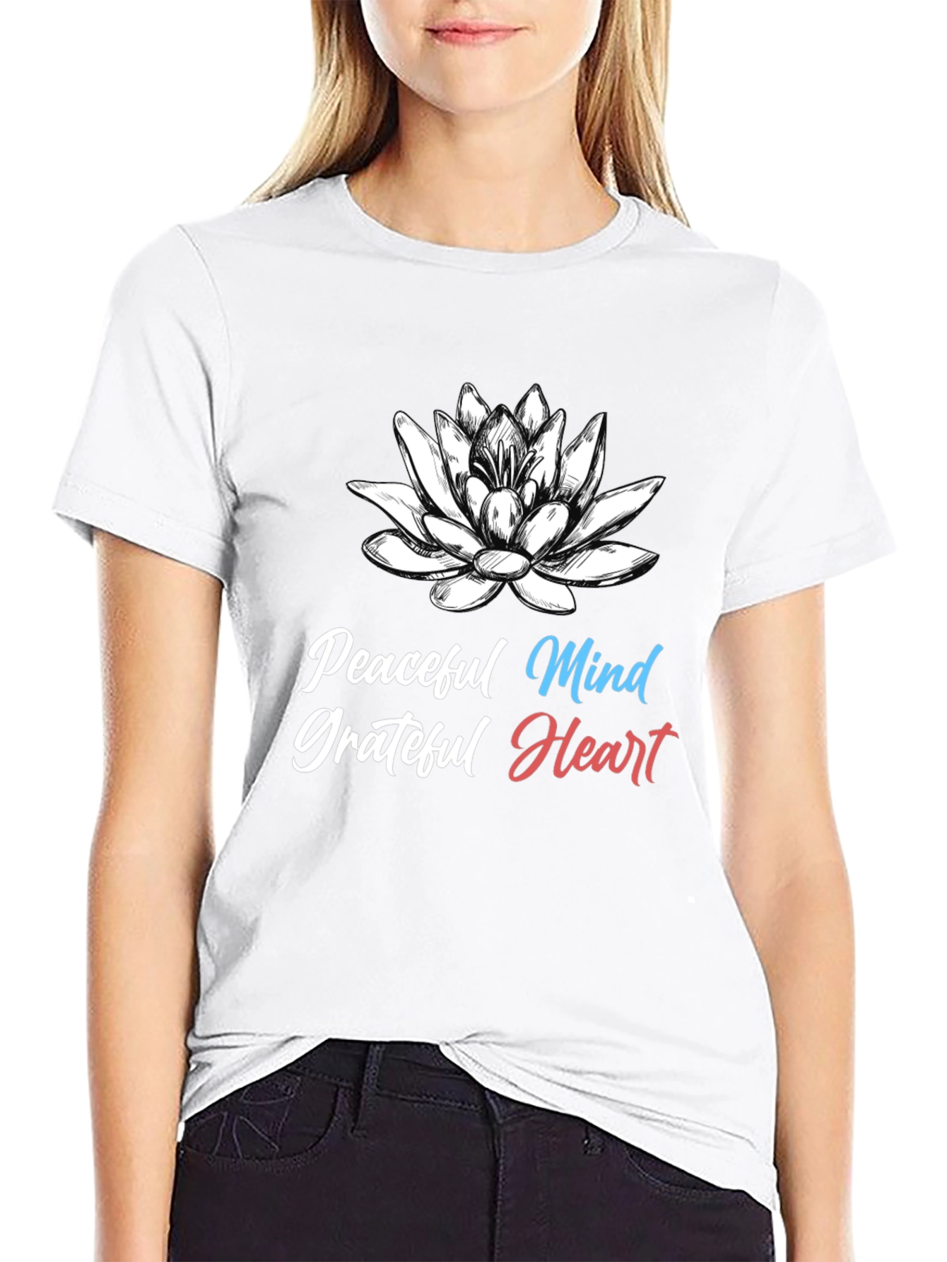 Peaceful Mind Grateful Heart Graphic Tee