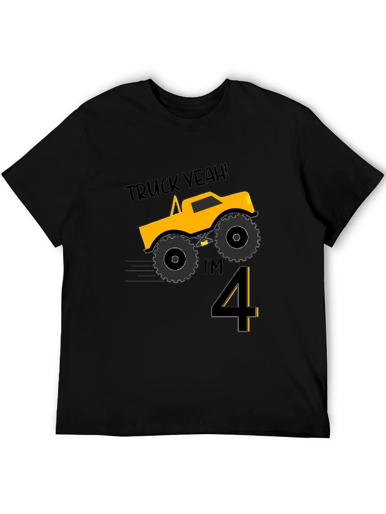 Truck Yeah Im 4 Birthday Boy T-Shirt