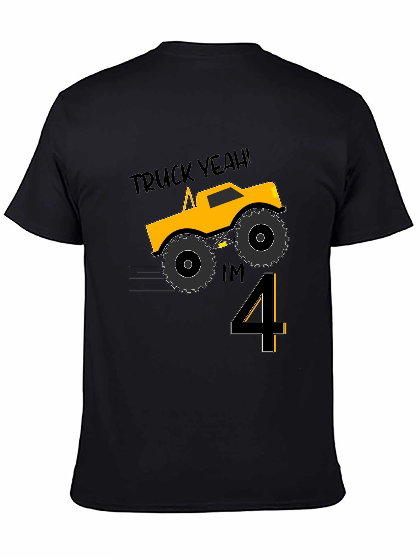 Truck Yeah Im 4 Birthday Boy T-Shirt