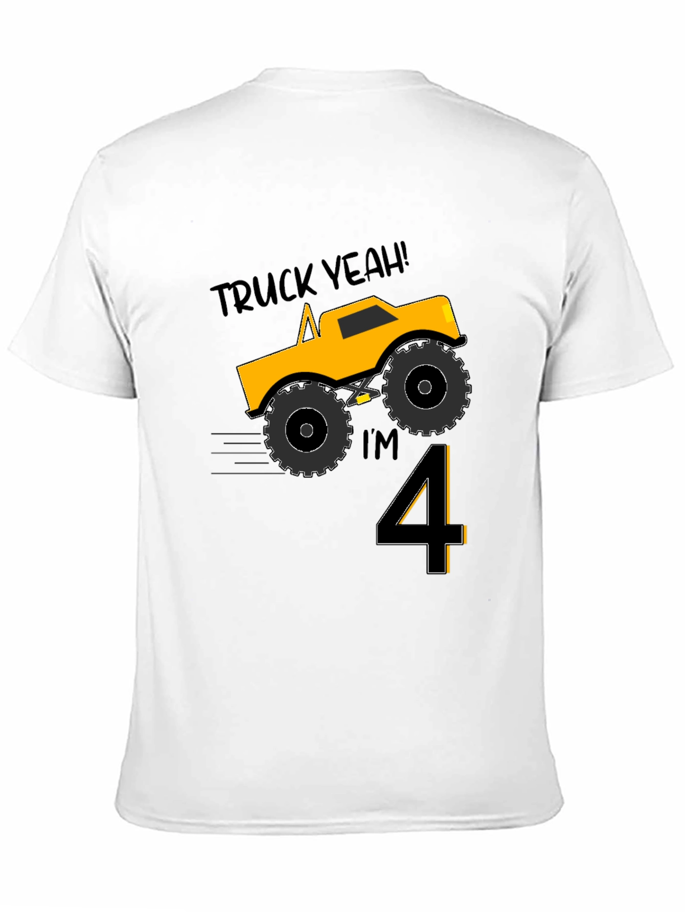 Truck Yeah Im 4 Birthday Boy T-Shirt