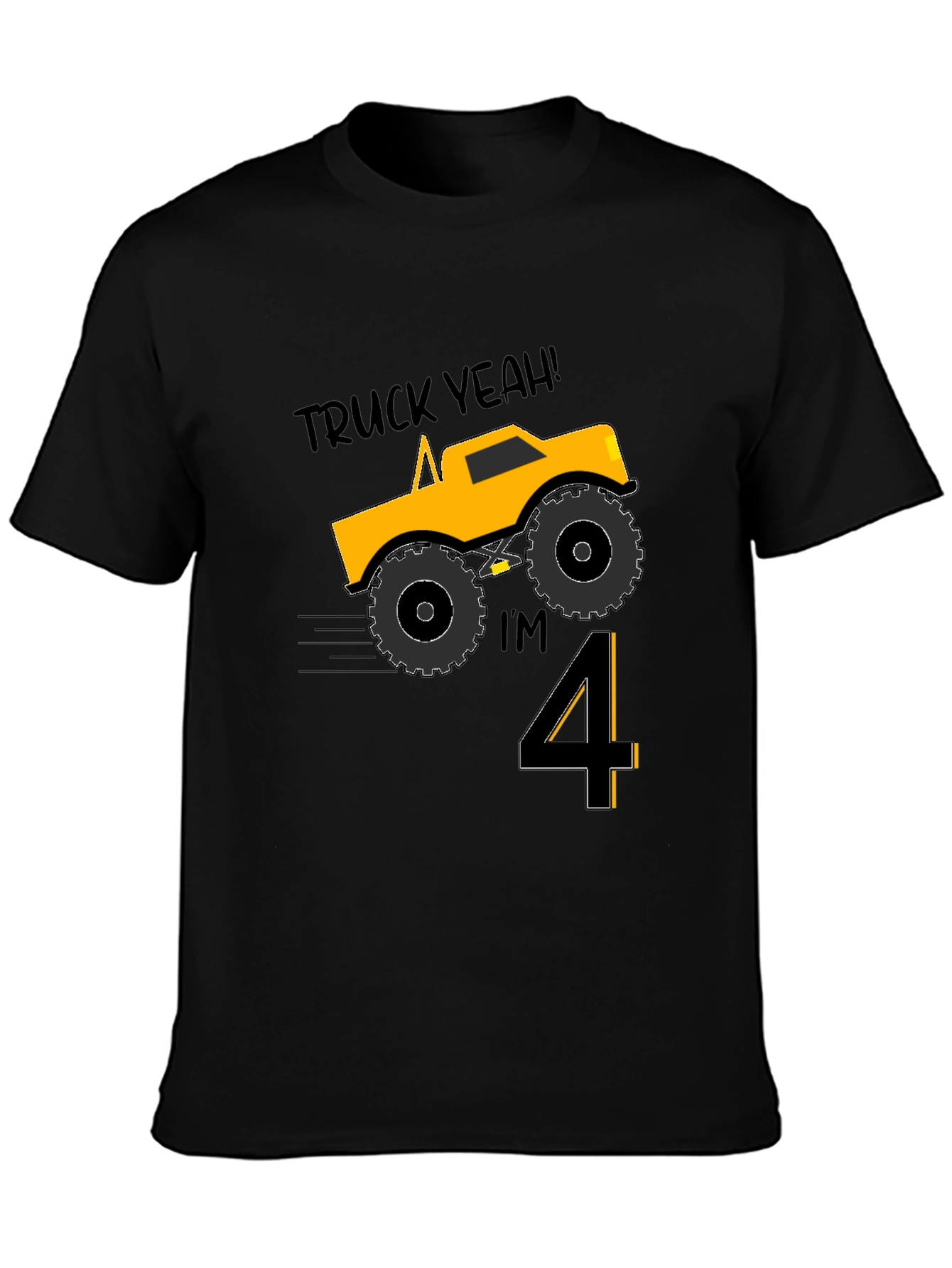 Truck Yeah Im 4 Birthday Boy T-Shirt