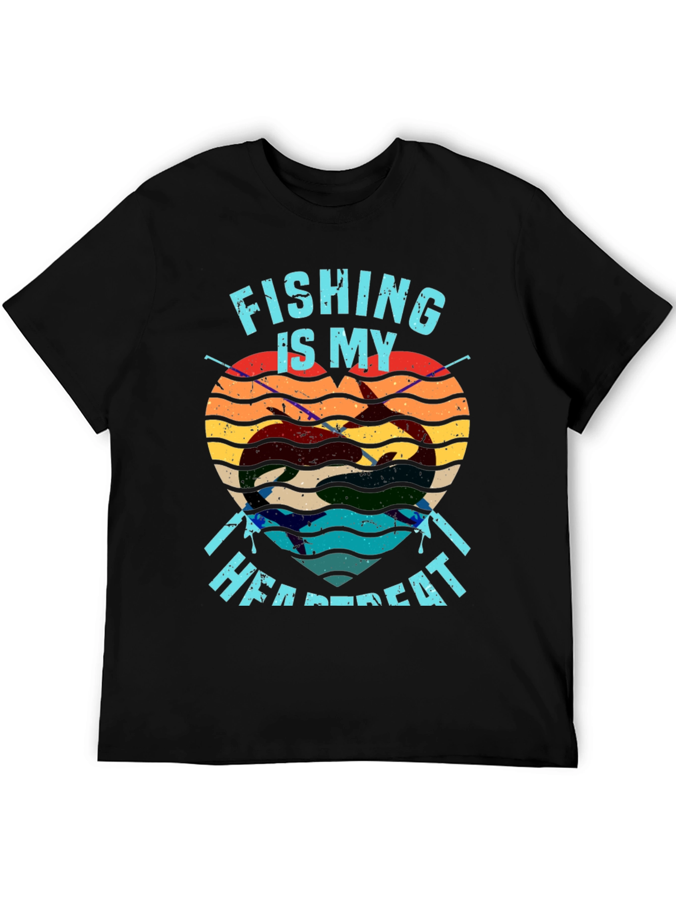 Fishing Heartbeat T-Shirt