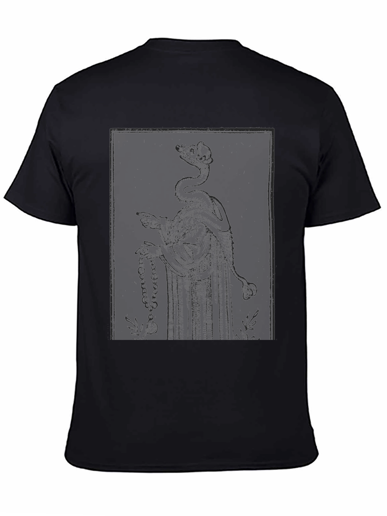 Black Graphic Tee - Serpent King Design