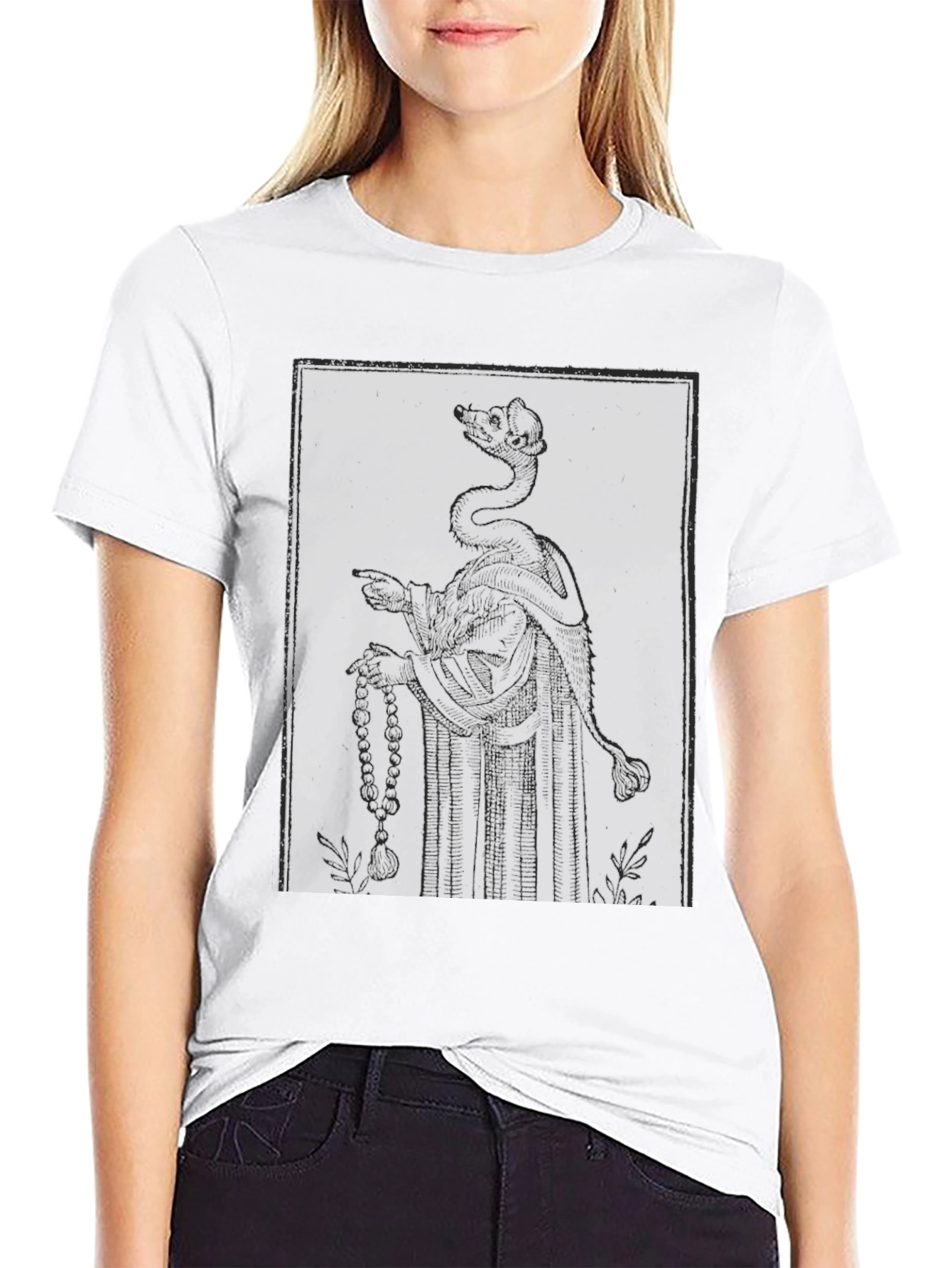 Black Graphic Tee - Serpent King Design