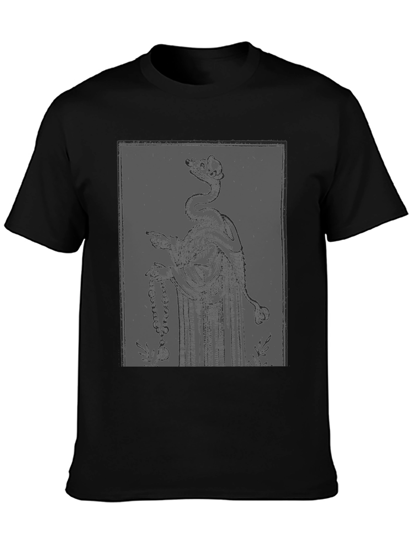 Black Graphic Tee - Serpent King Design