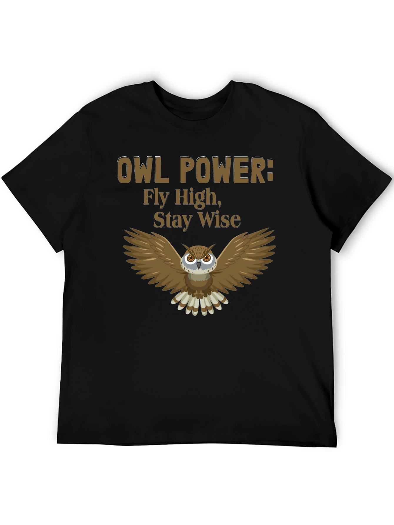 Owl Power Graphic Tee - Fly High Stay Wise!