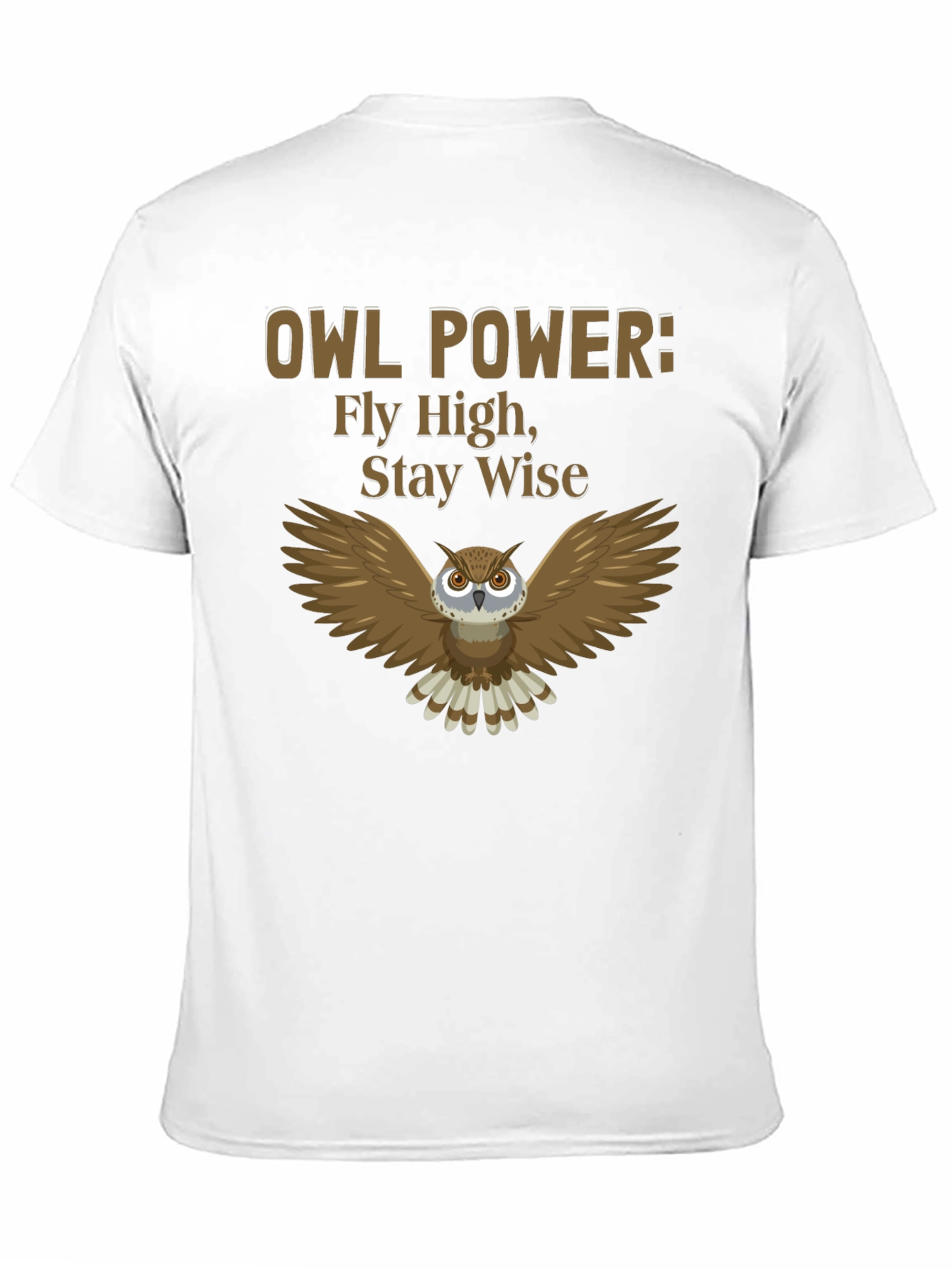 Owl Power Graphic Tee - Fly High Stay Wise!