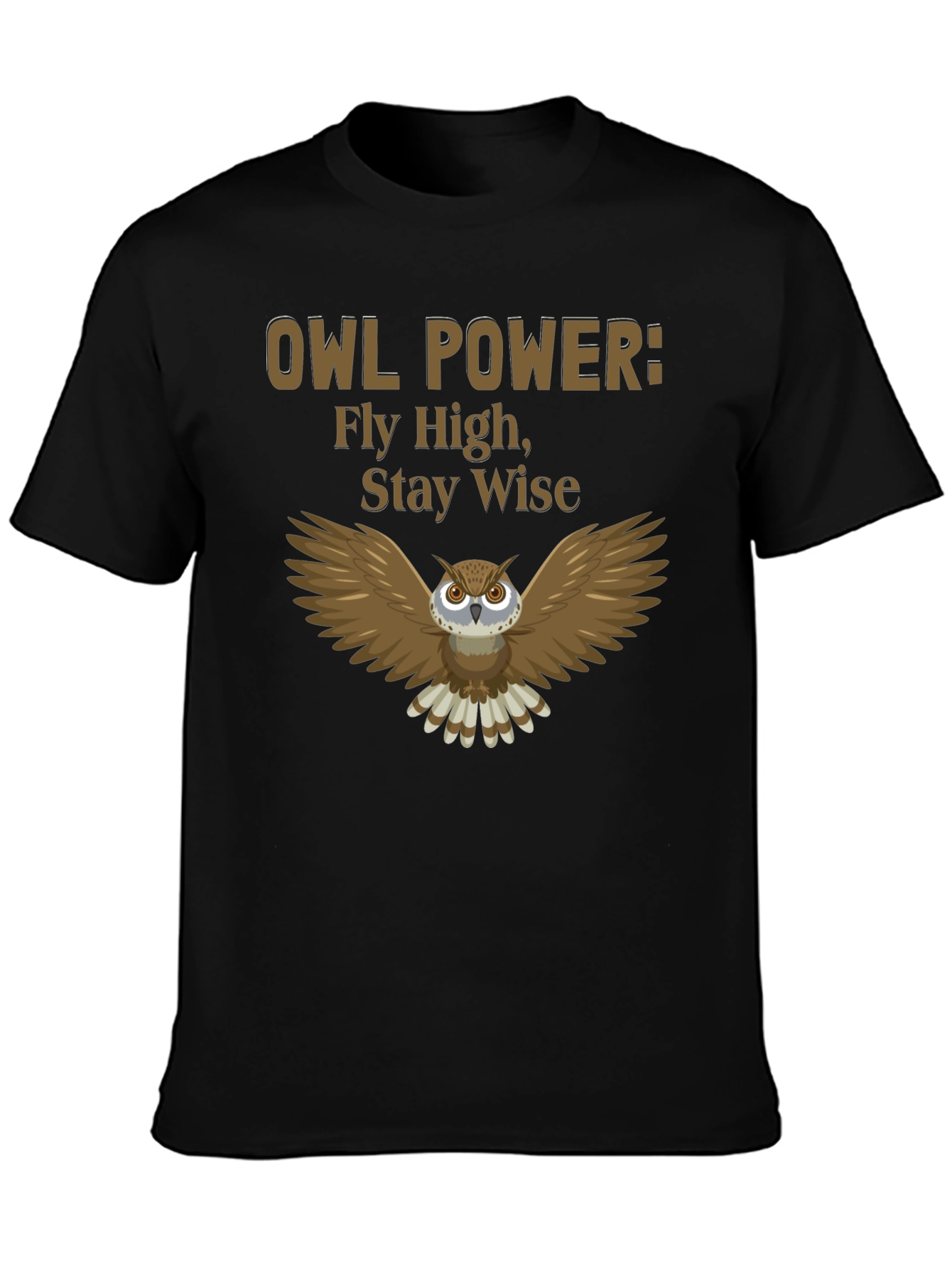 Owl Power Graphic Tee - Fly High Stay Wise!