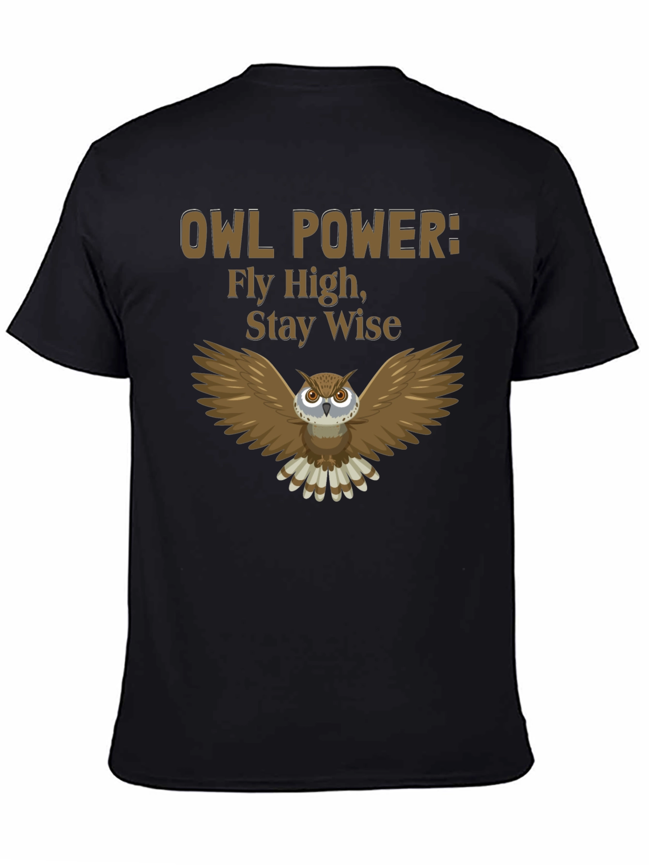 Owl Power Graphic Tee - Fly High Stay Wise!