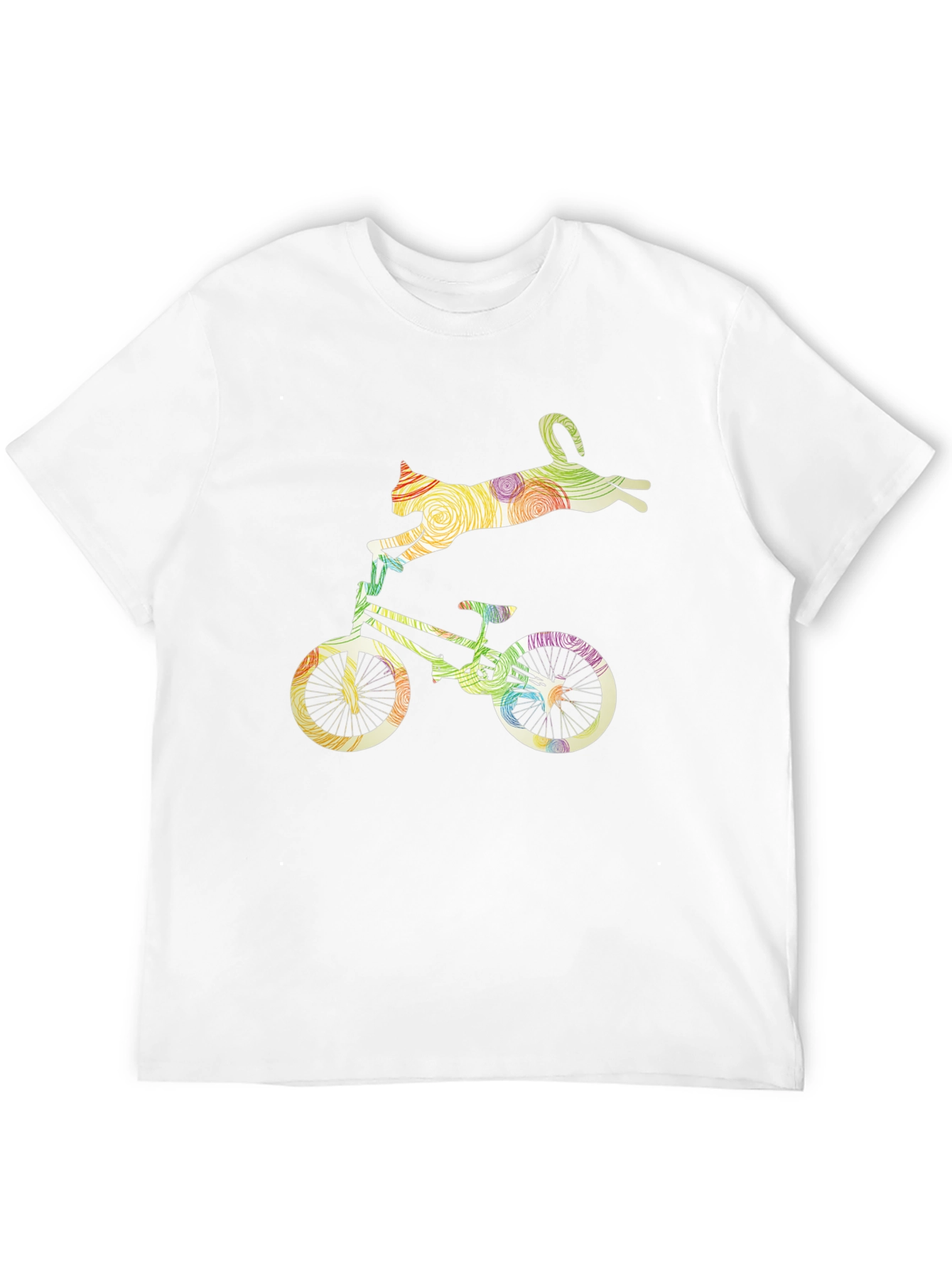 Cat Riding Bicycle Graphic Tee