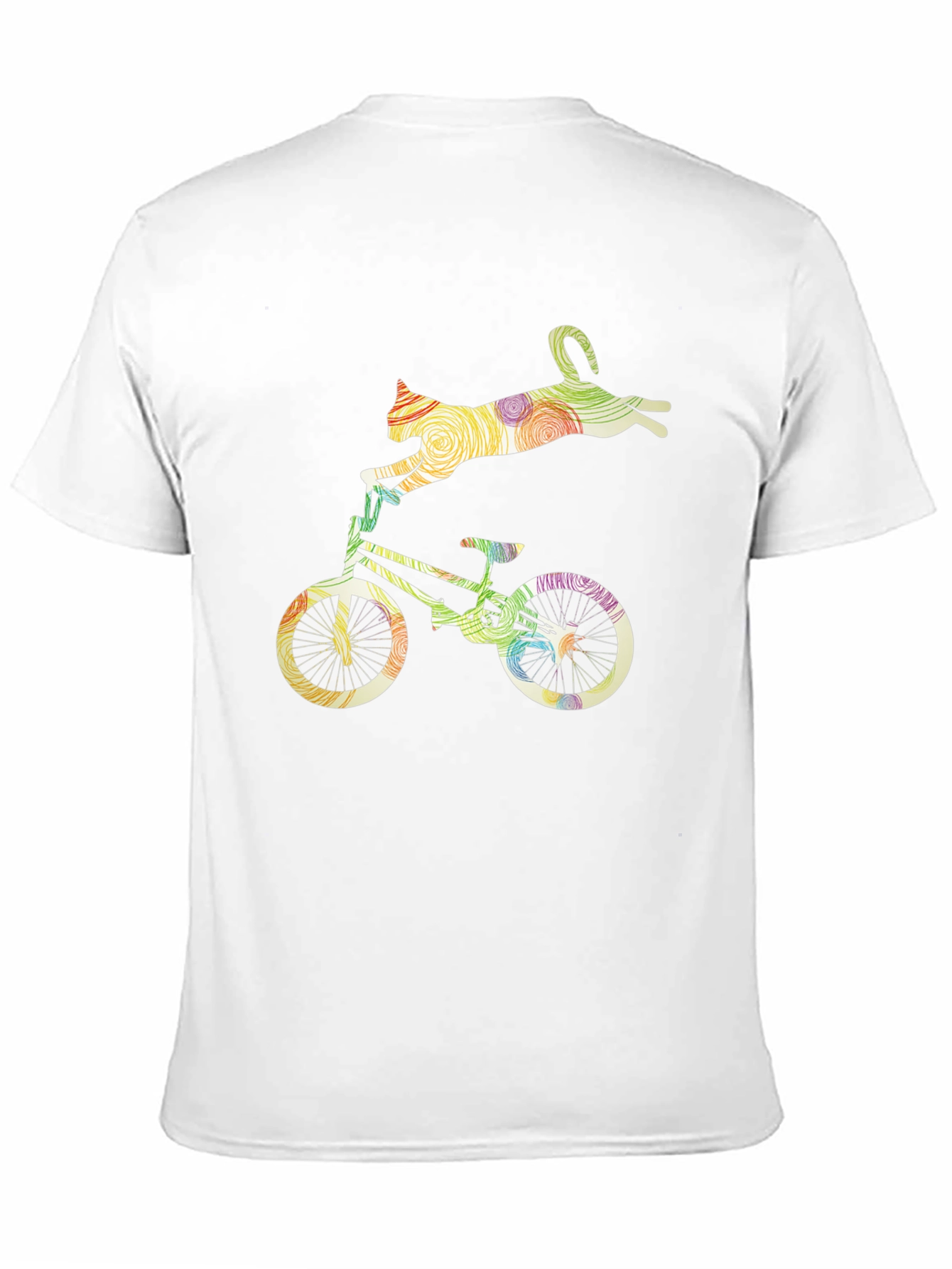 Cat Riding Bicycle Graphic Tee