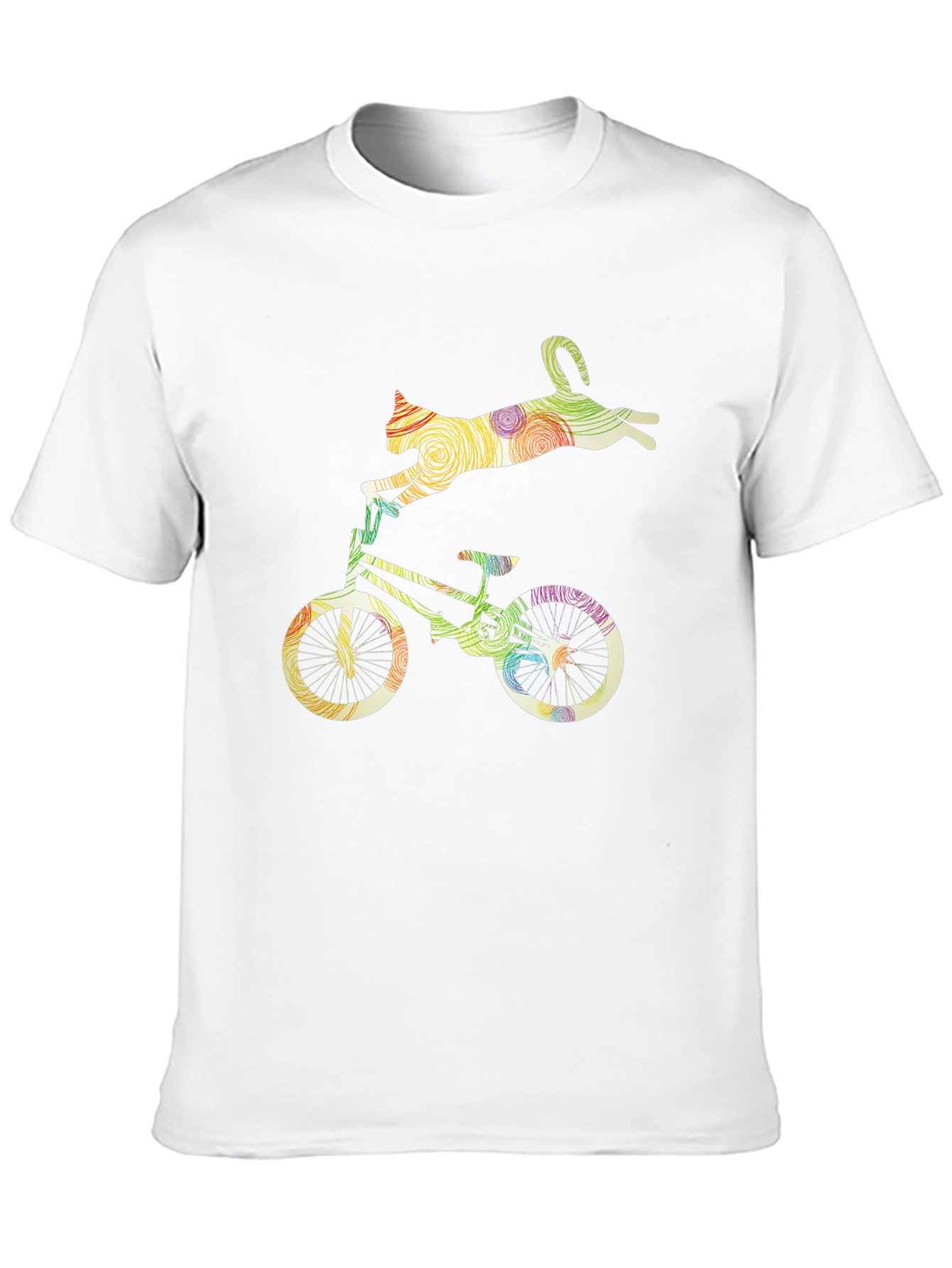 Cat Riding Bicycle Graphic Tee
