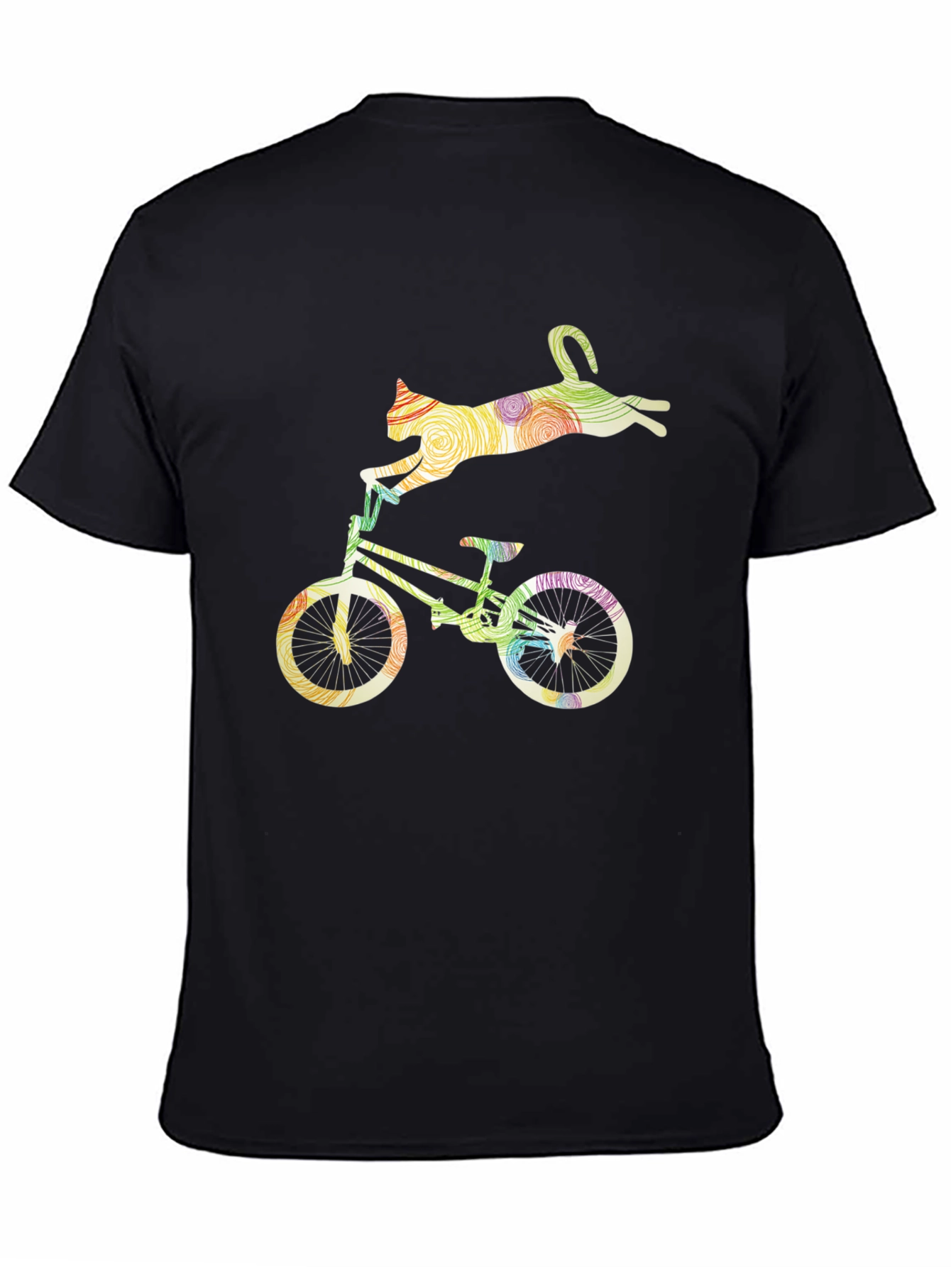 Cat Riding Bicycle Graphic Tee