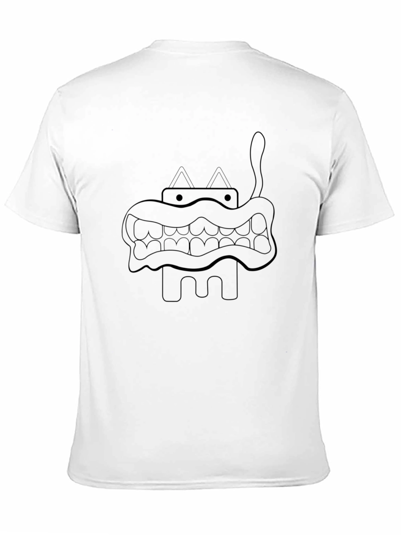 Graphic Print Black T-Shirt - Quirky Monster Design